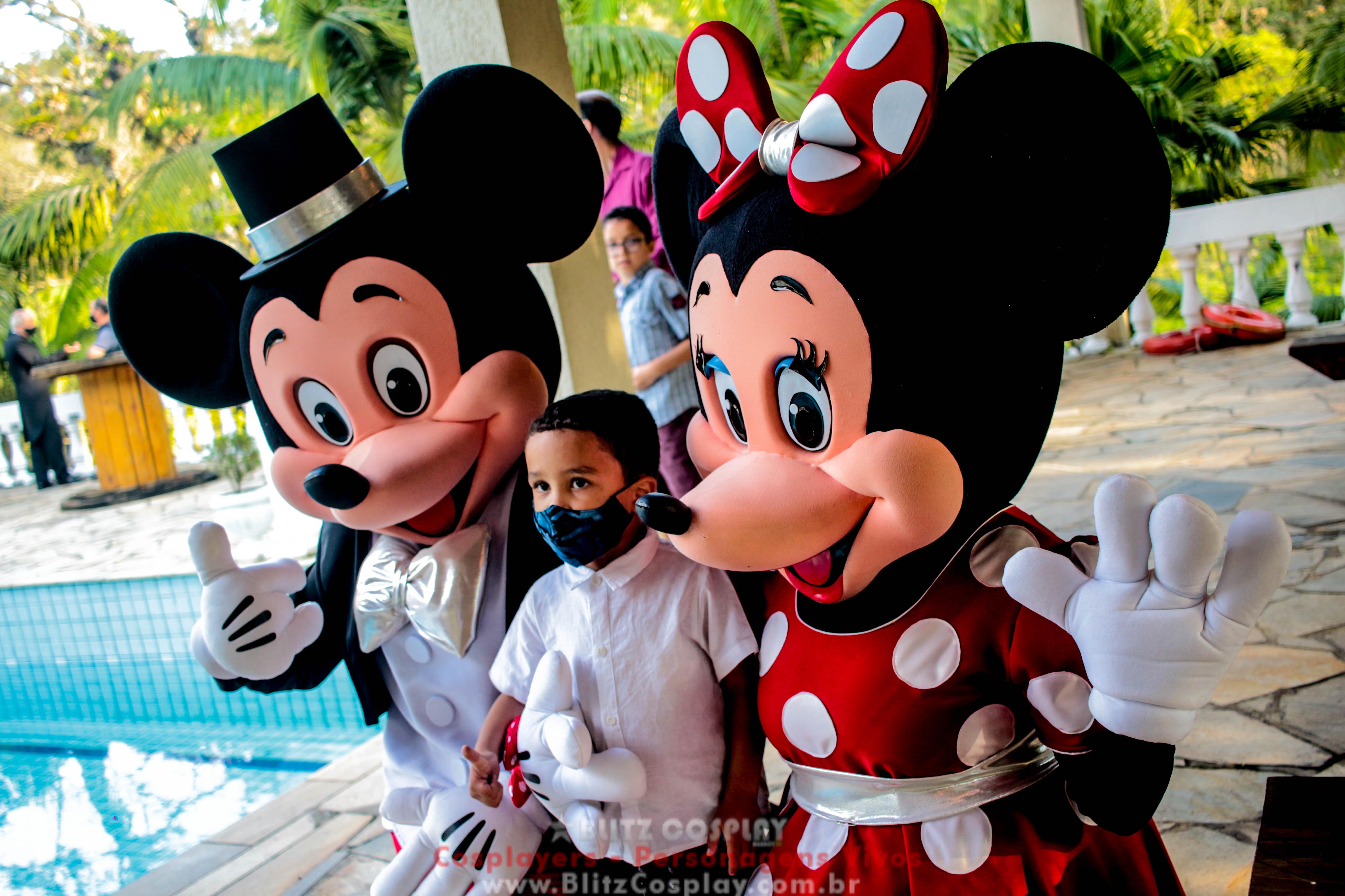 Mickey e Minnie Personagens Vivos Para Festas e Eventos.