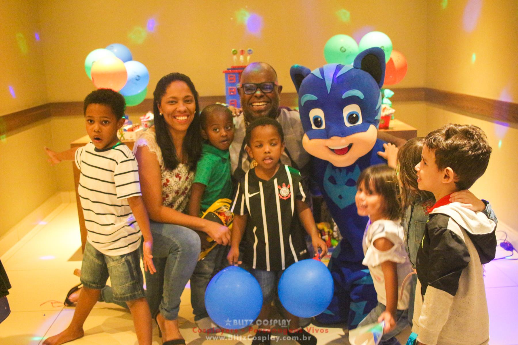 Personagens vivos Pjmask para festas