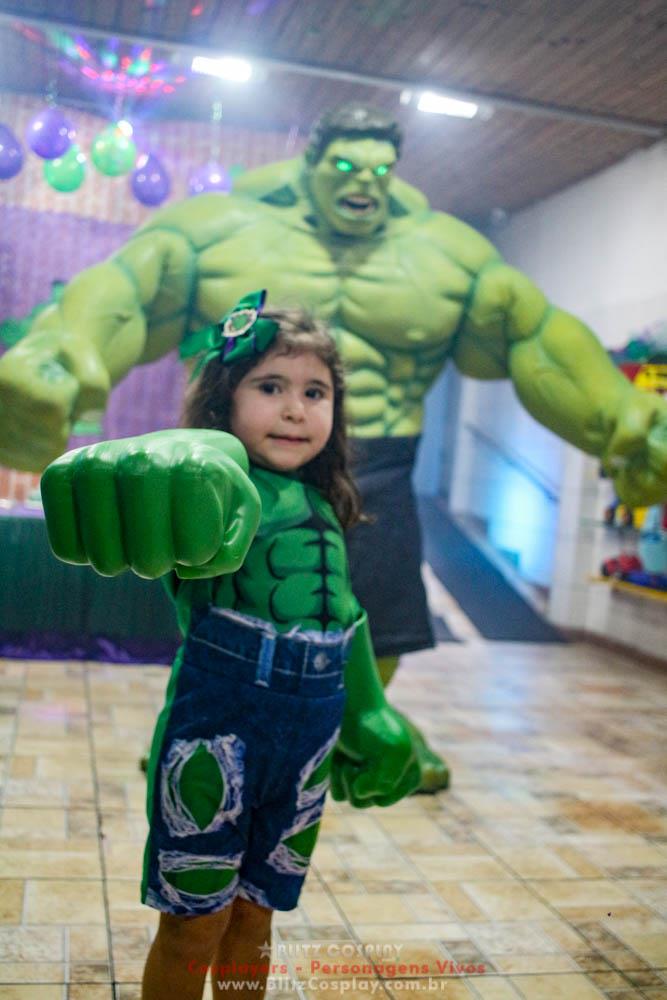 Hulk e Capitão América Personagens Vivos Para Festas.