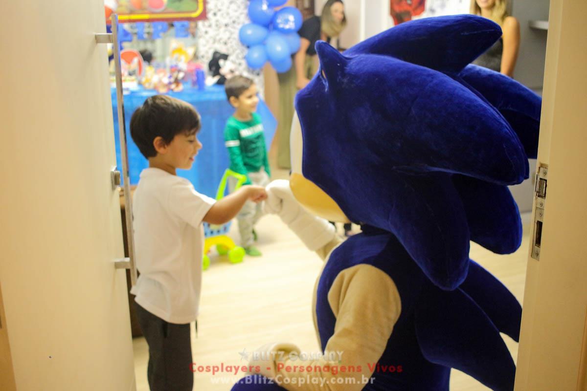 Sonic Personagem Vivo Para Festas e Eventos.