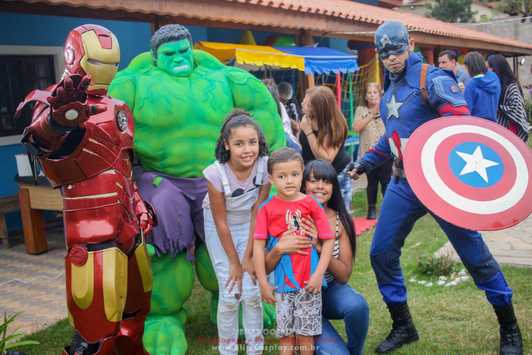 Os Vingadores Personagens vivos para festas