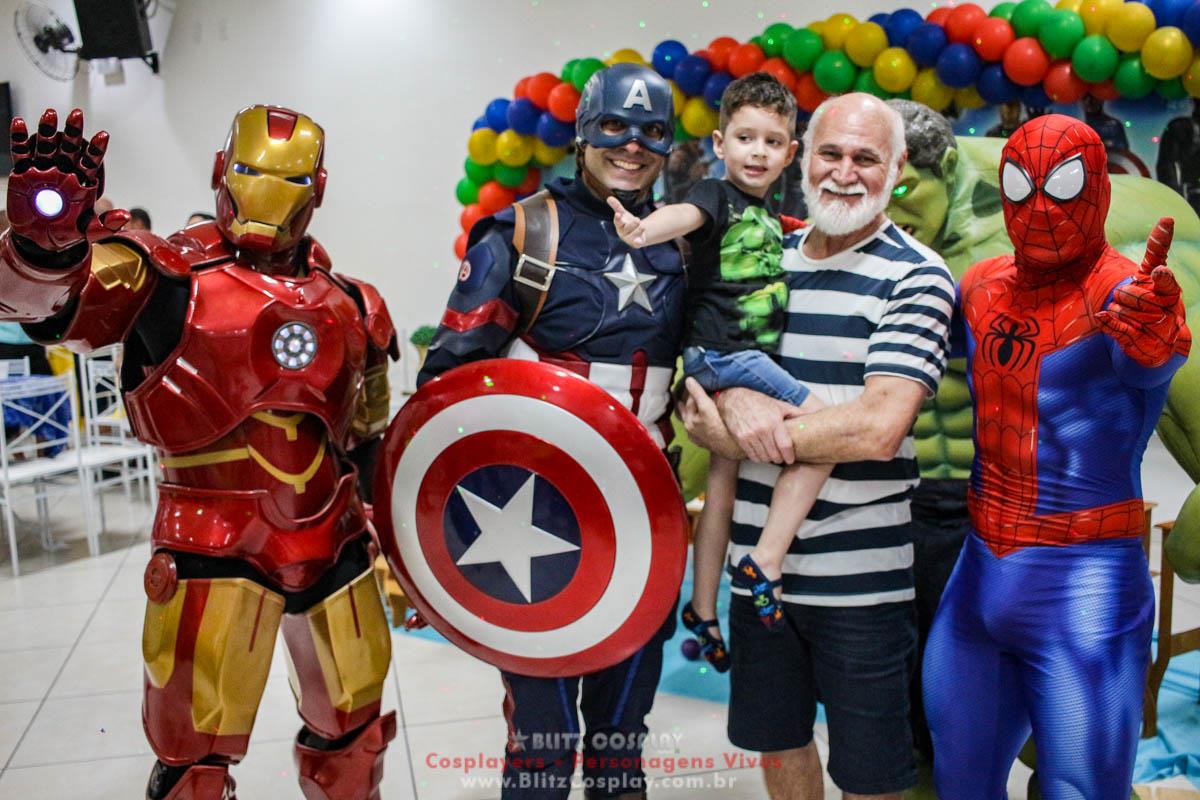 Os Vingadores Personagens Vivos Para Festas.