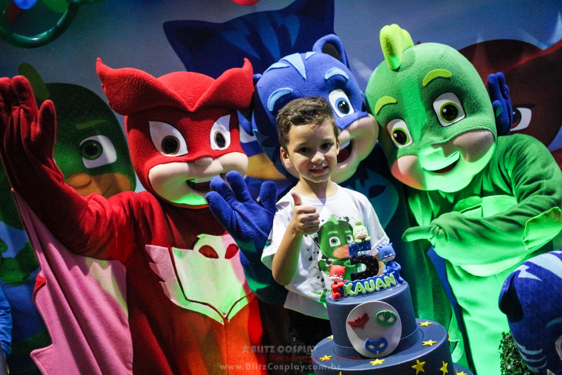 PJMasks Personagens Vivos Para Festas.