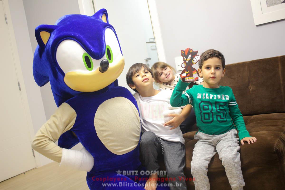 Sonic Personagem Vivo Para Festas e Eventos.