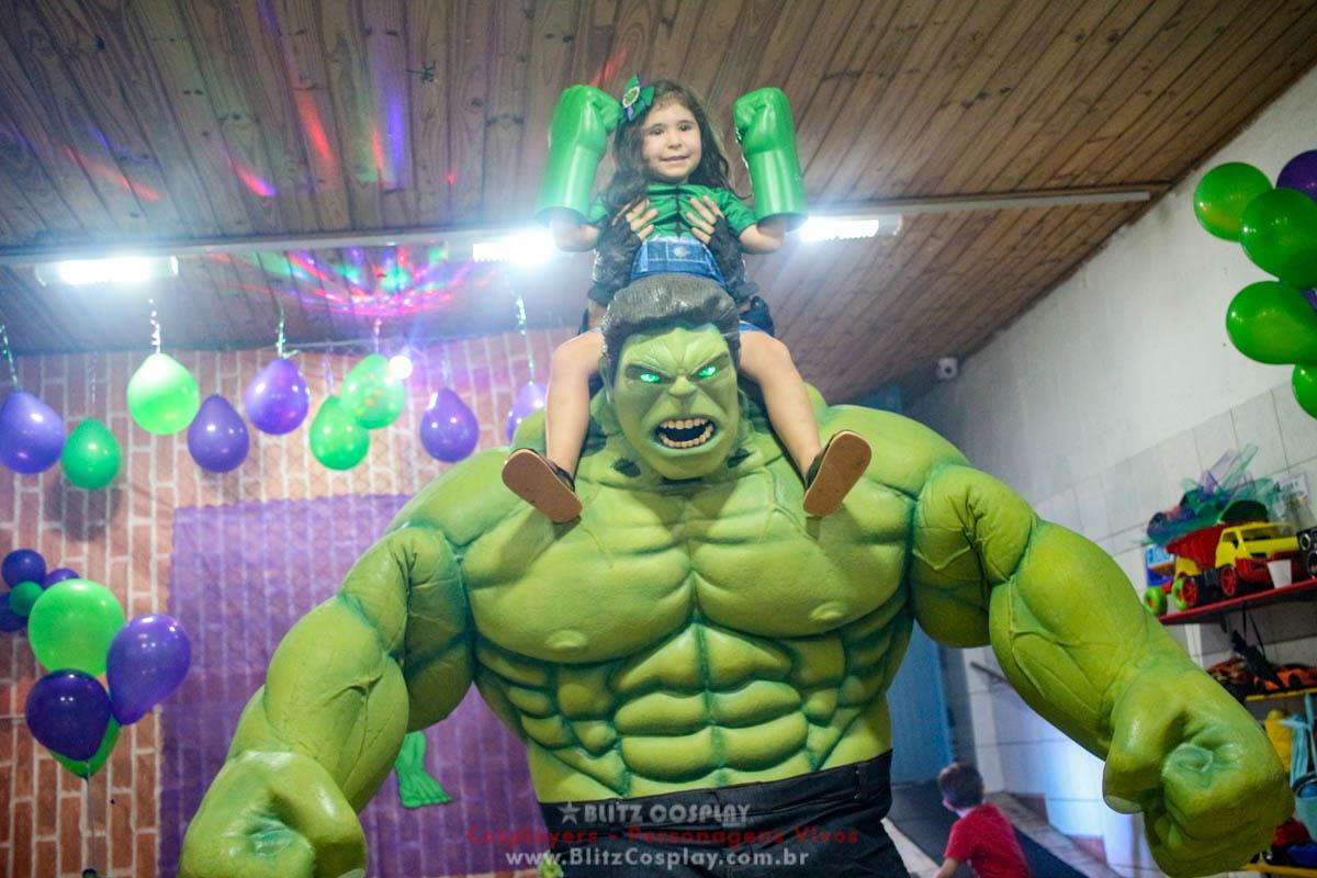 Hulk e Capitão América Personagens Vivos Para Festas.