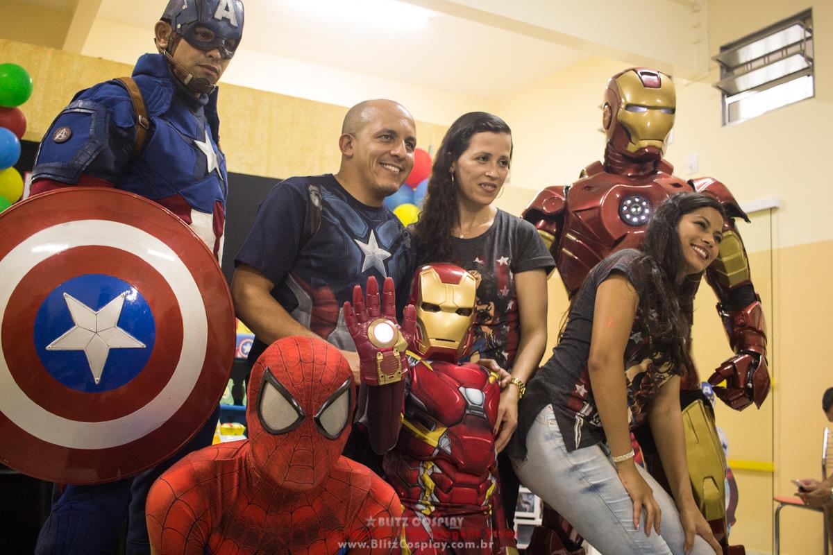 Personagem vivo Homem Aranha para festas