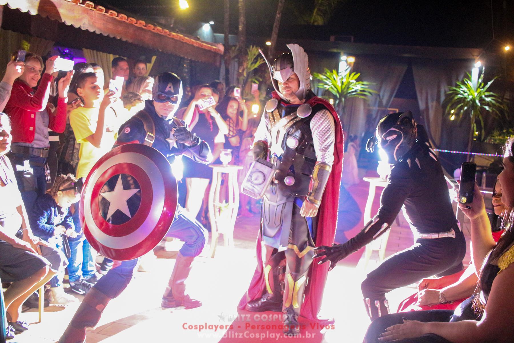 Os Vingadores Personagens Vivos Para Festas.