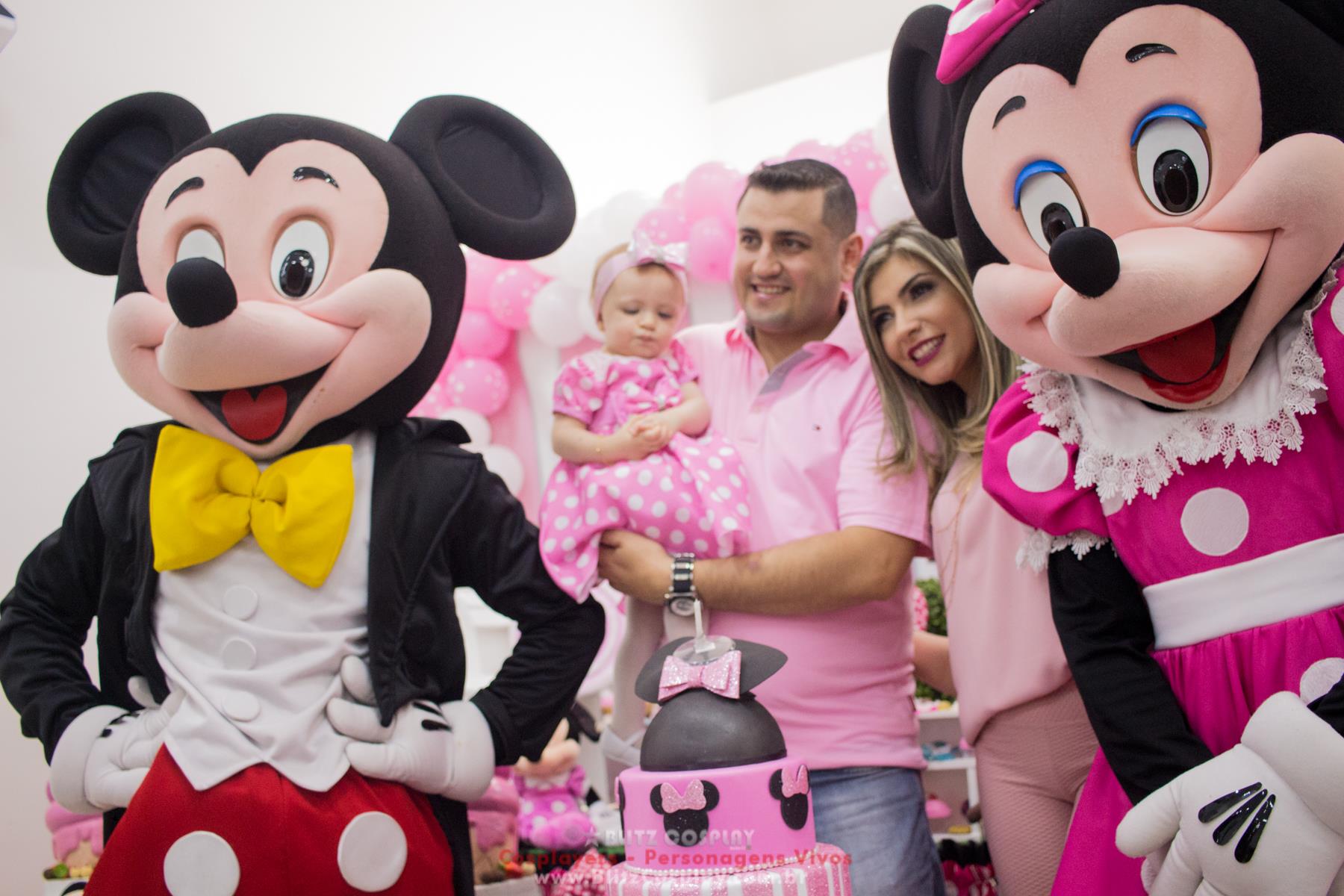 Mickey e Minnie personagens vivos festas