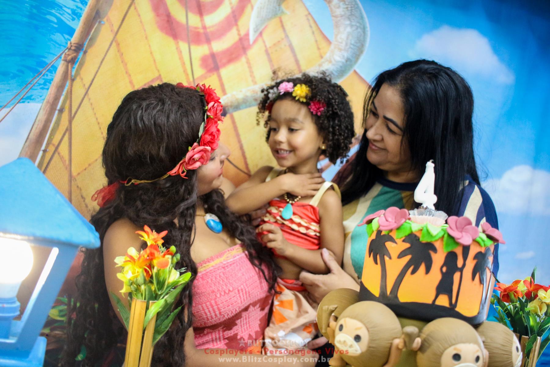 Moana personagens vivos para festas