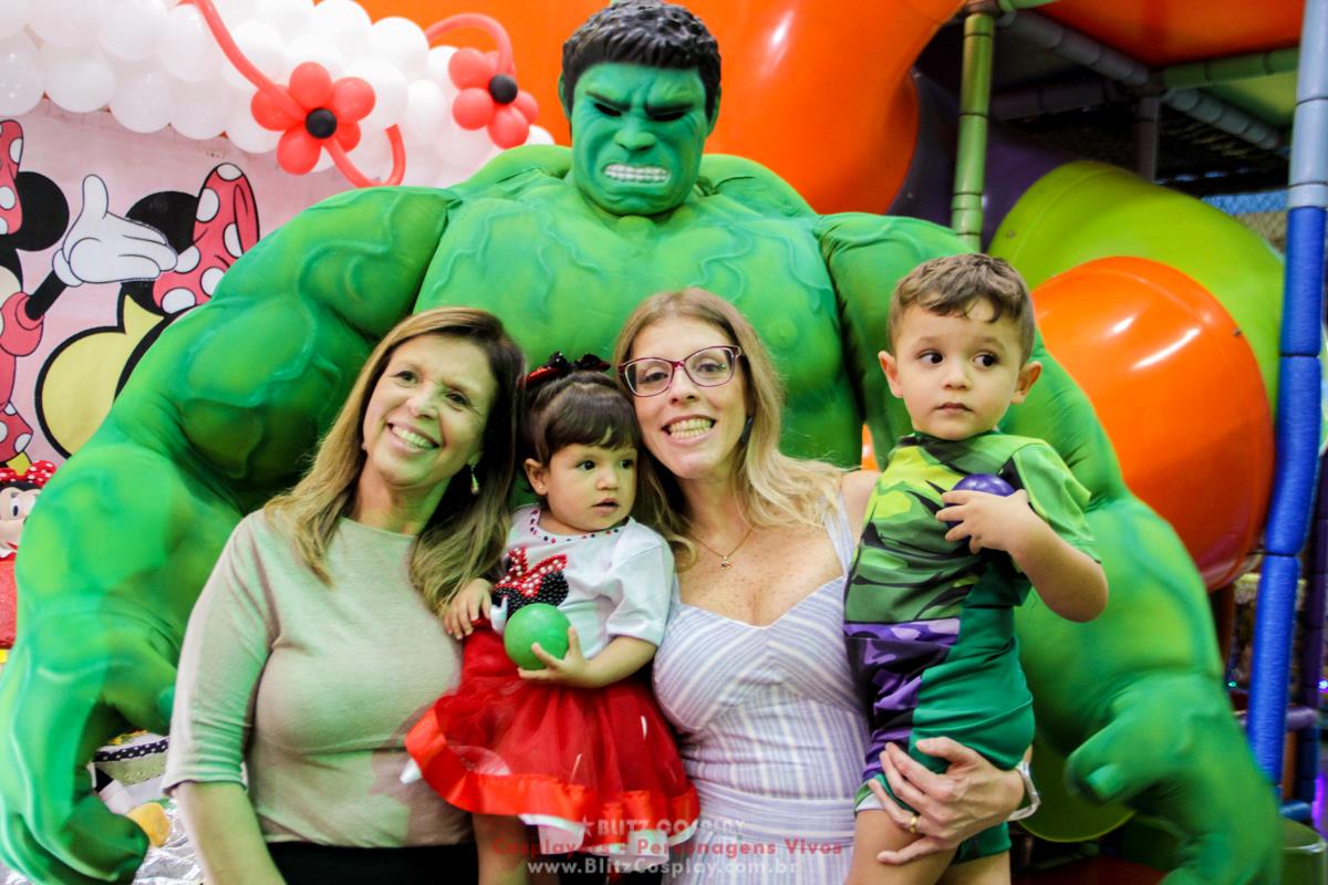 Personagem vivo Hulk para festas e eventos