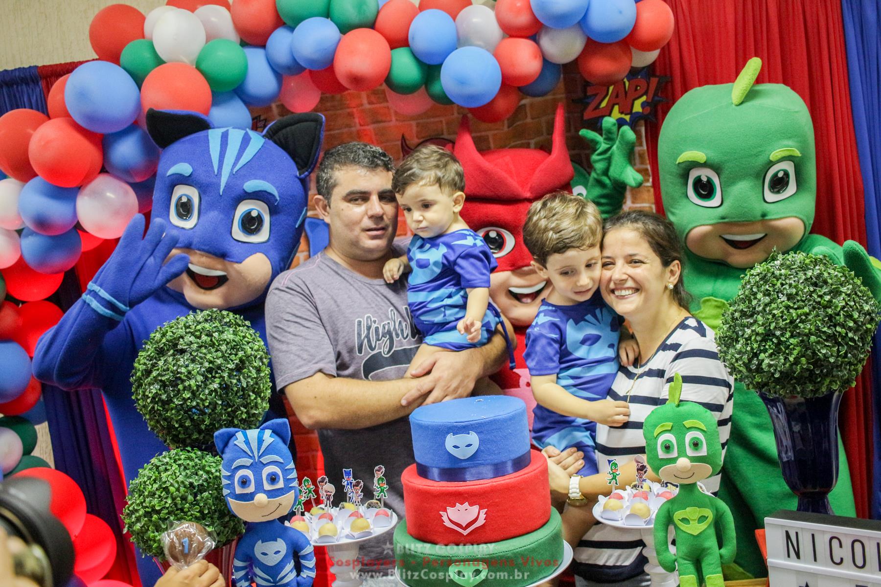 PJmask personagens vivos para festa 