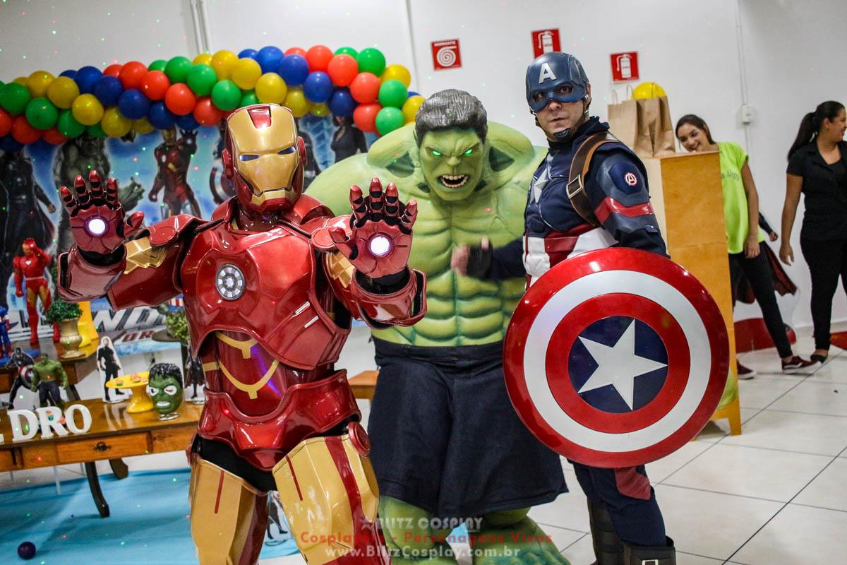 Os Vingadores Personagens Vivos Para Festas.
