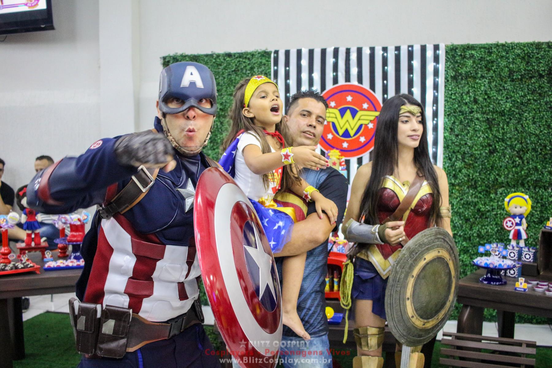 Capitão America Personagem vivo festas