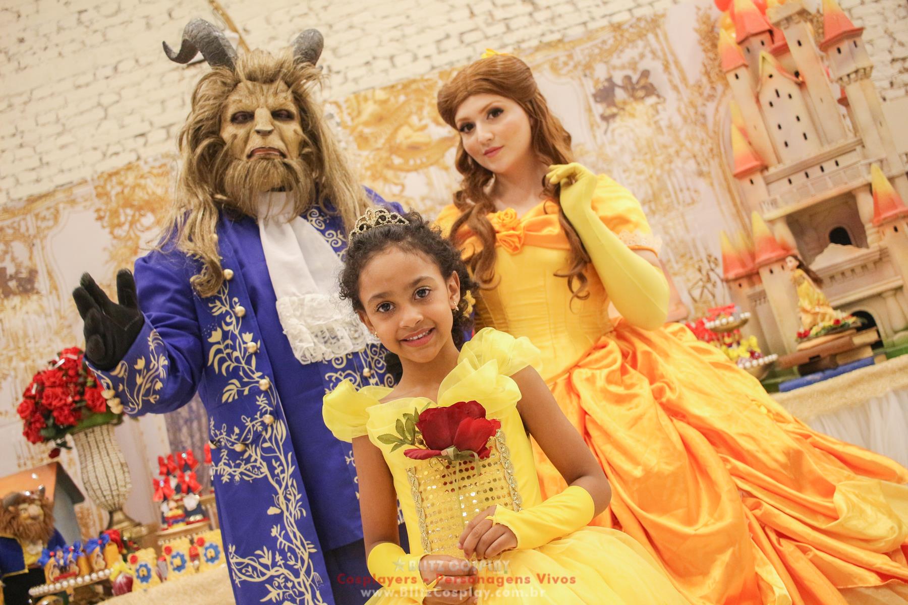 A bela e a Fera Personagens vivos festas