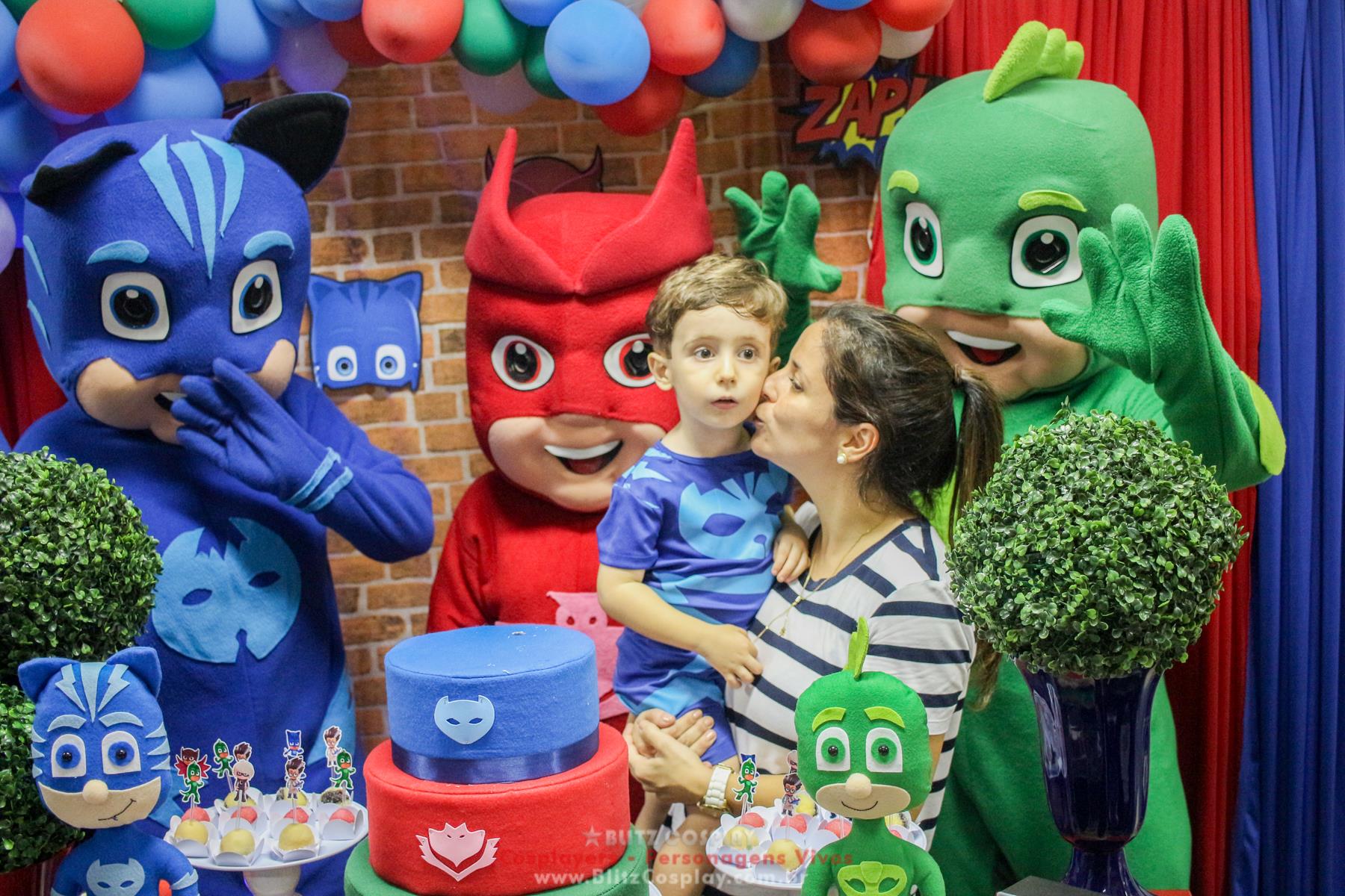 PJmask personagens vivos para festa 