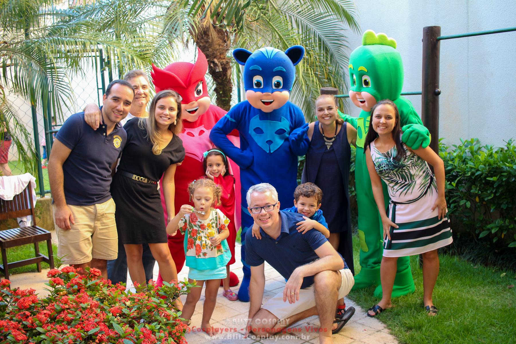 personagens vivos Pjmask para festas