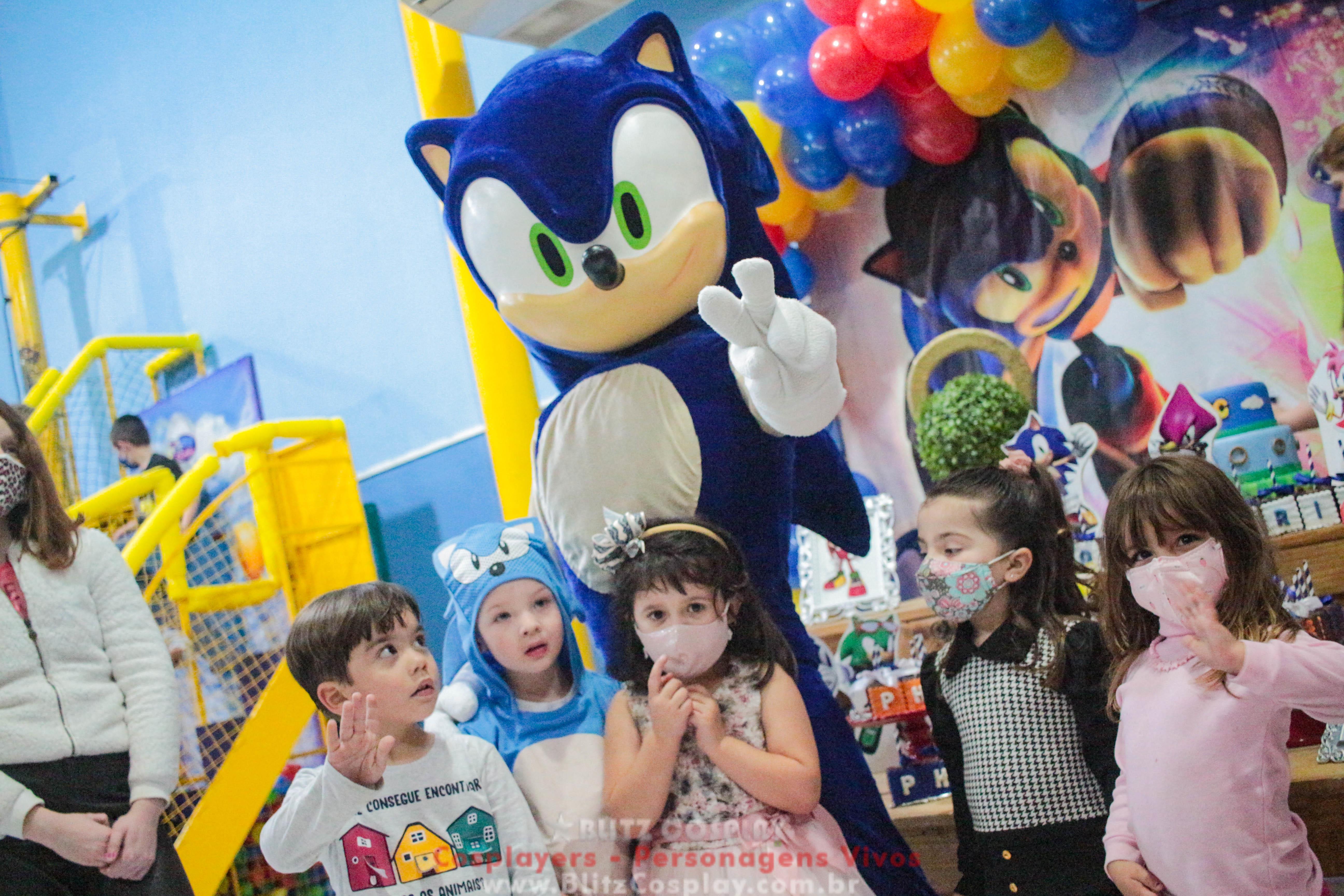Sonic Personagem Vivo Para Festas e Eventos.