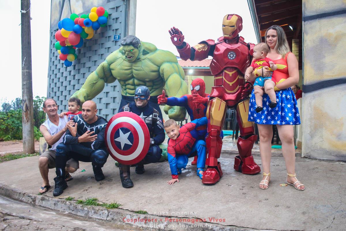 Os Vingadores Personagens Vivos Para Festas.