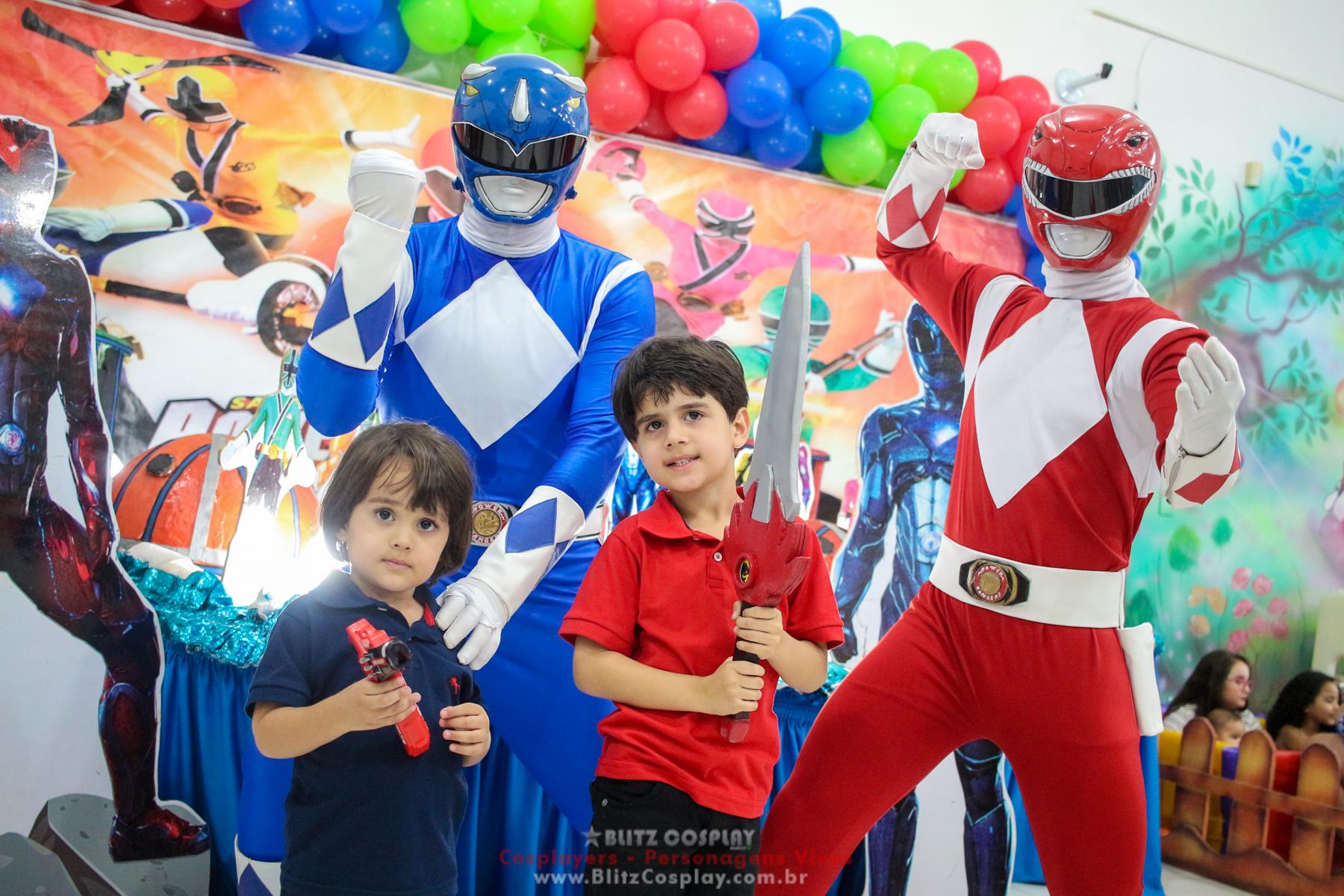 Power Rangers personagens vivos festas