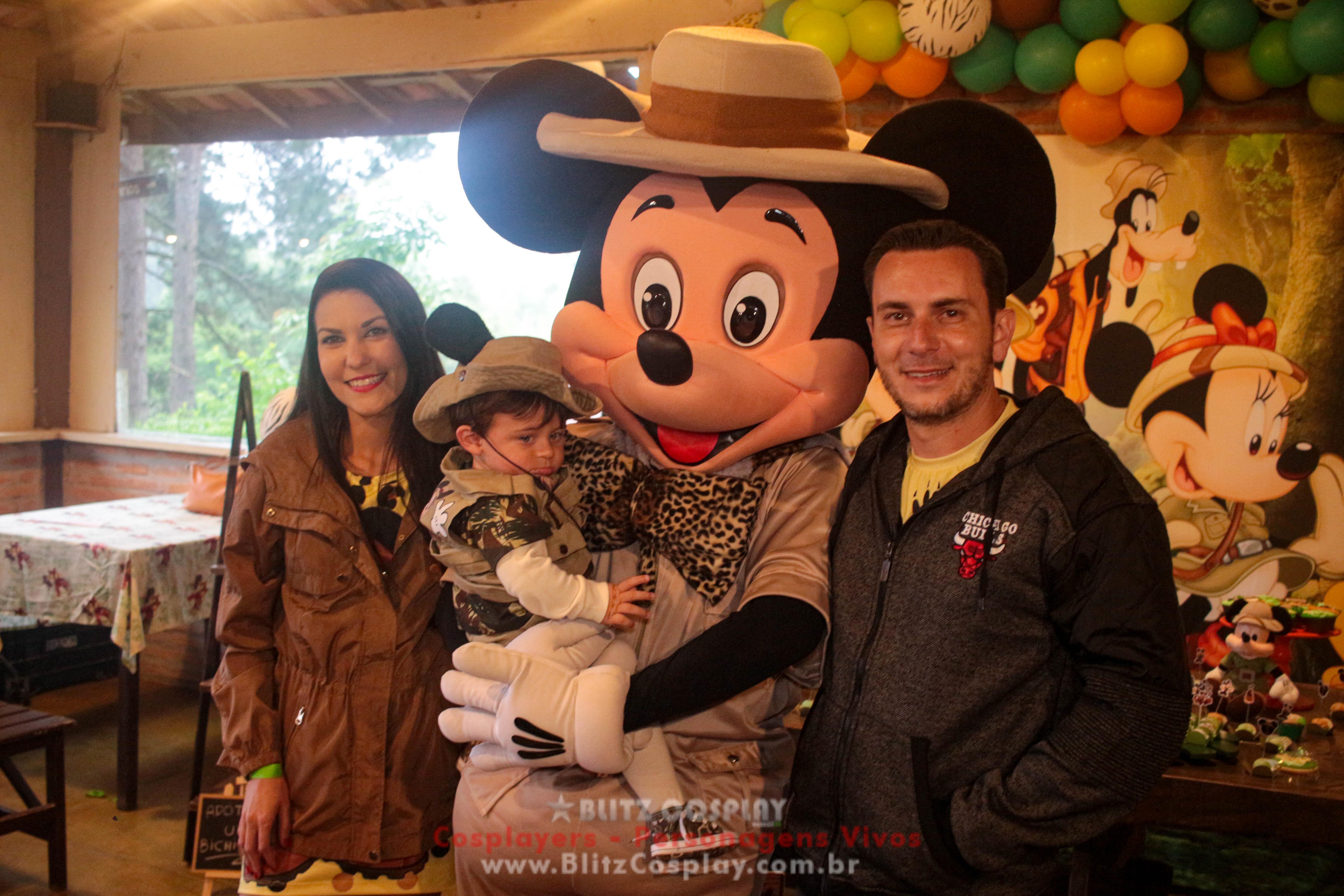 Mickey Safari Personagens Vivos Para Festas e Eventos.