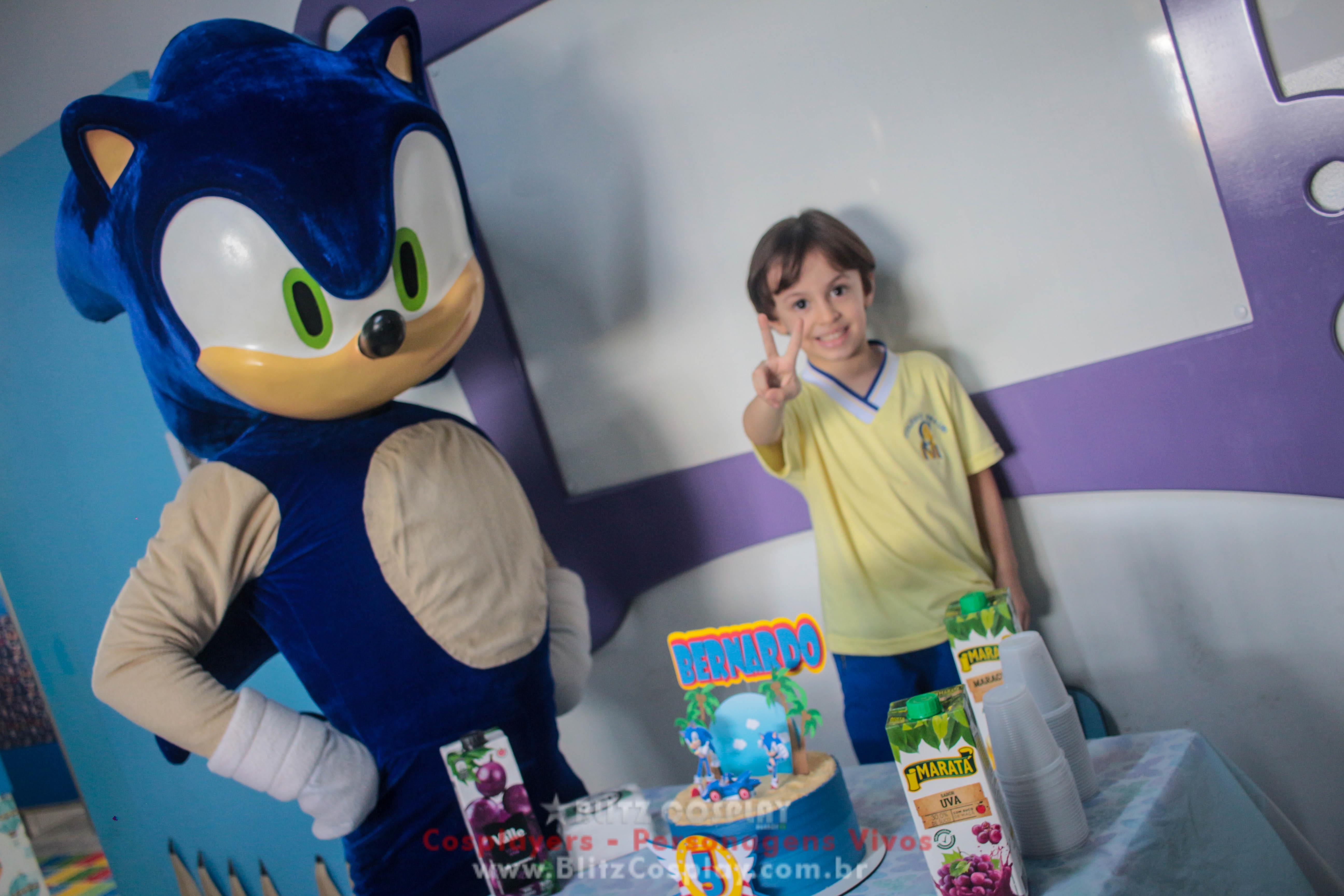 Sonic Personagem Vivo Para Festas e Eventos.