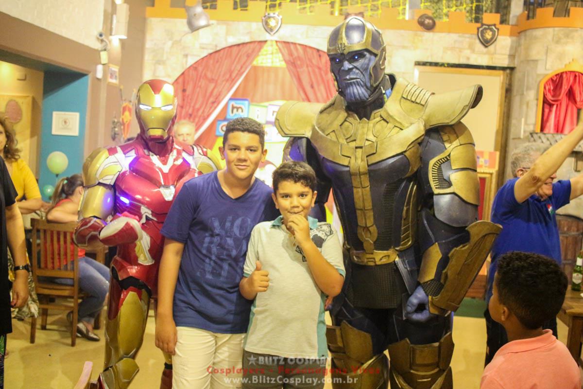 Homem de Ferro e Thanos Personagens Vivos Para Festas.