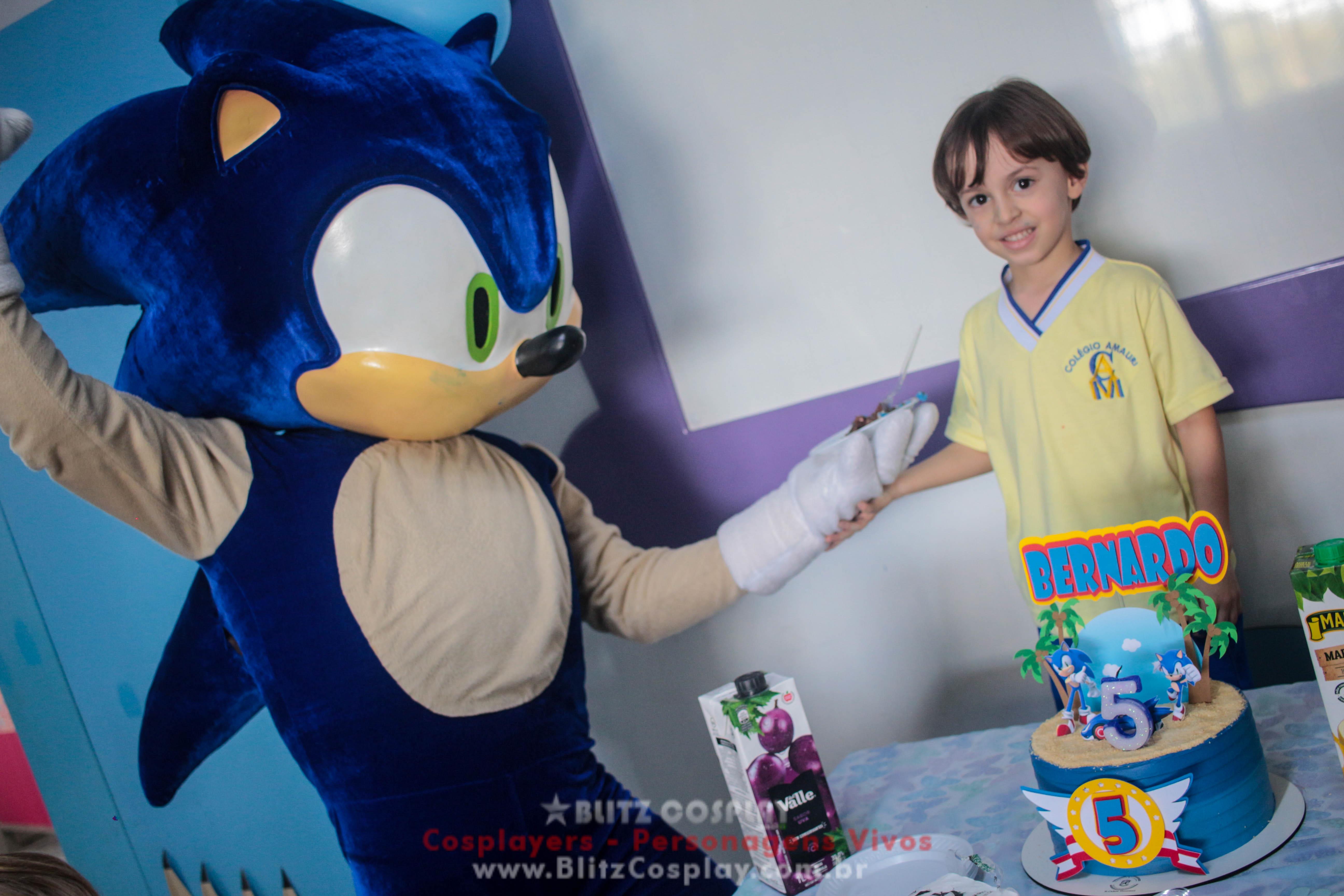 Sonic Personagem Vivo Para Festas e Eventos.