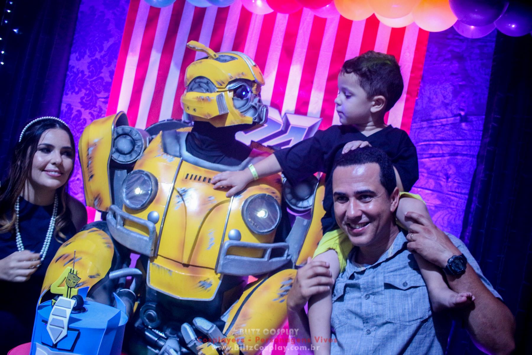 Bumblebee personagem vivo festas