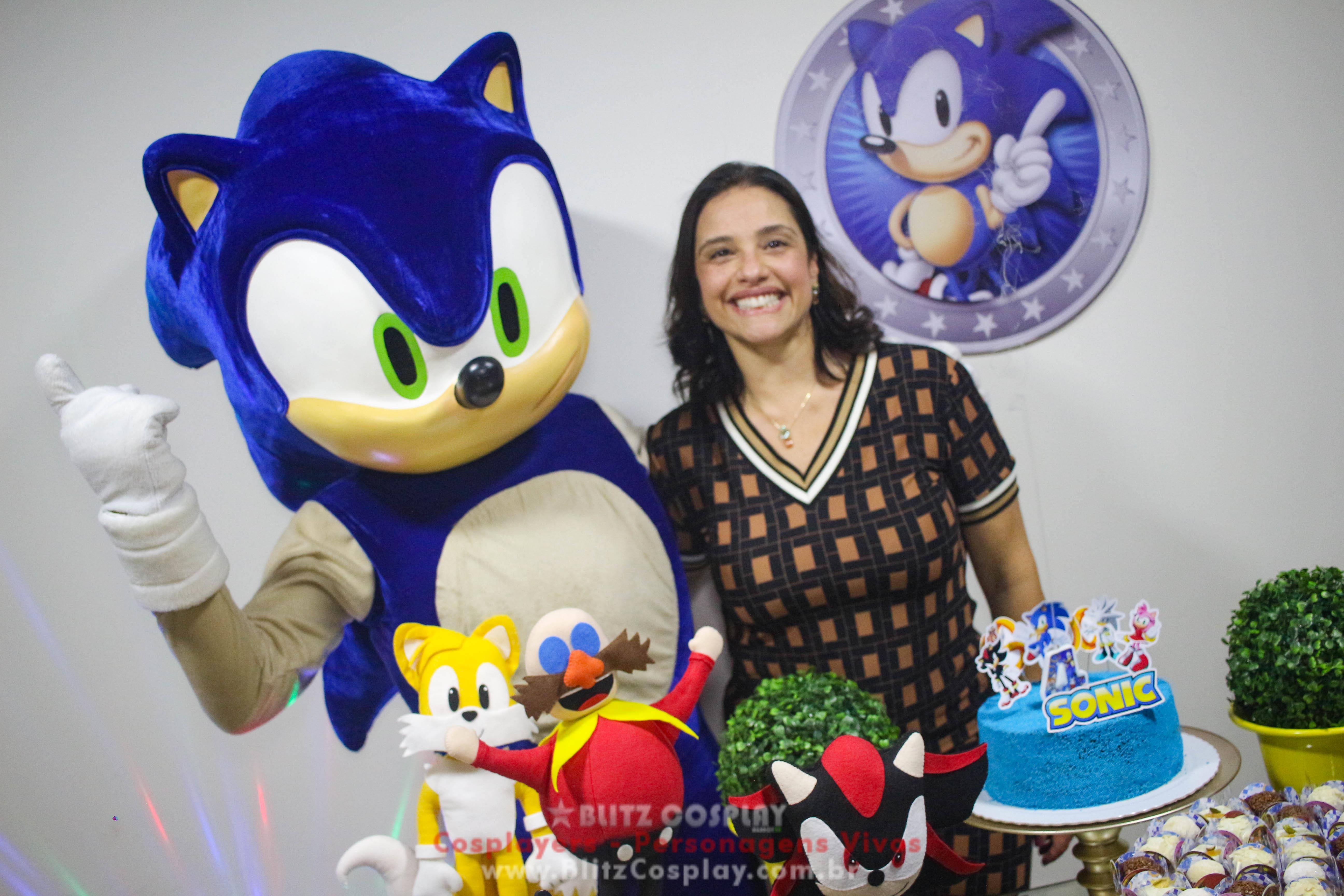 Sonic Personagem Vivo Para Festas e Eventos.