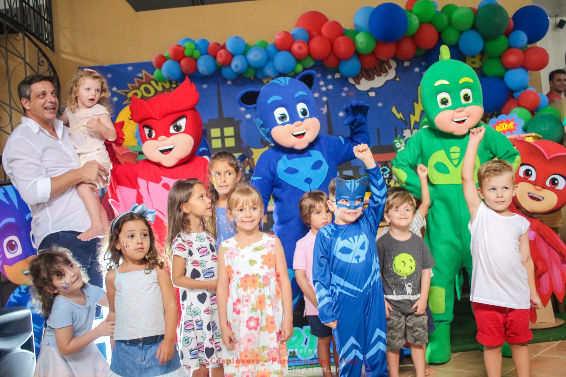 PJmask personagens vivos para eventos e festas