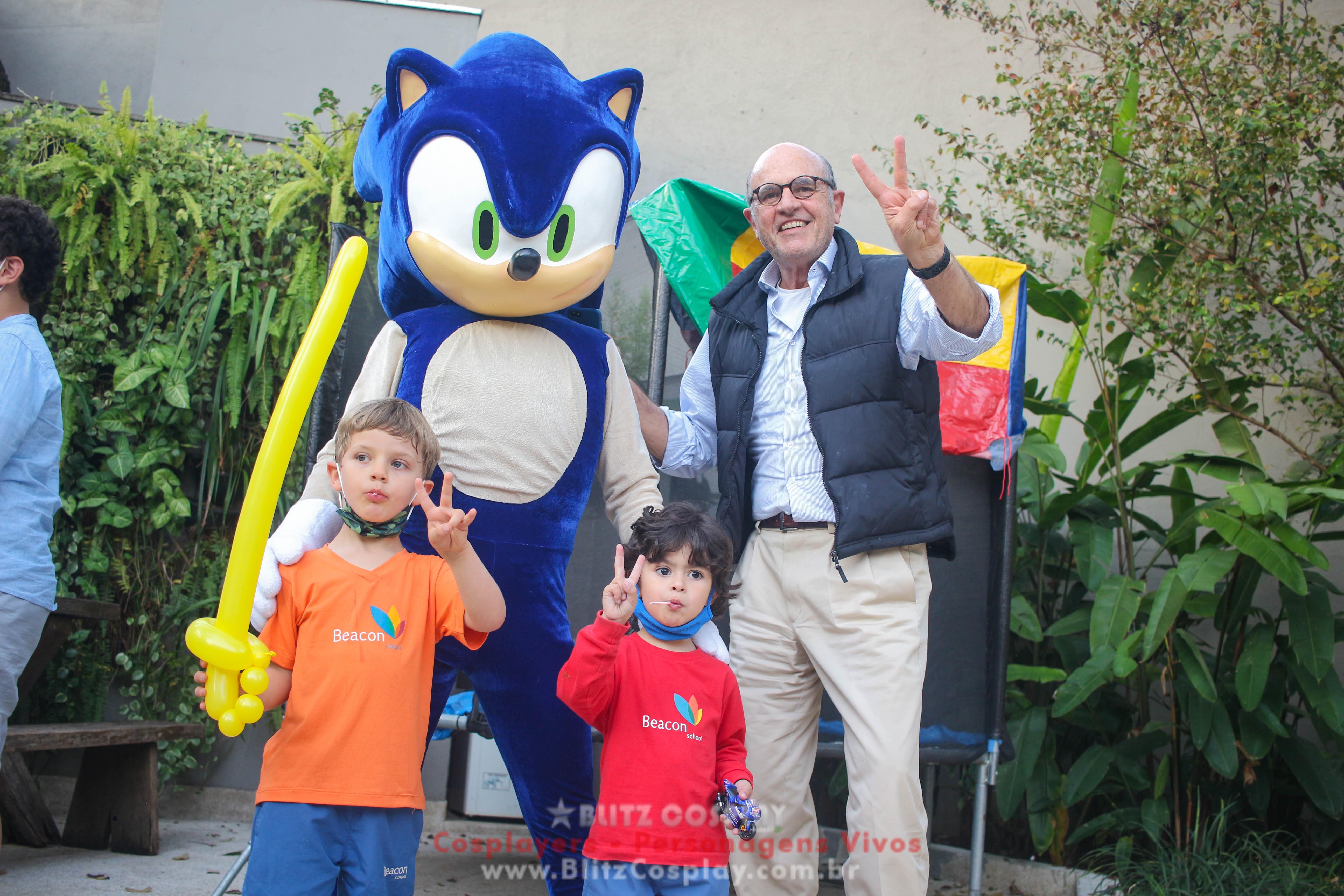 Sonic Personagem Vivo Para Festas e Eventos.