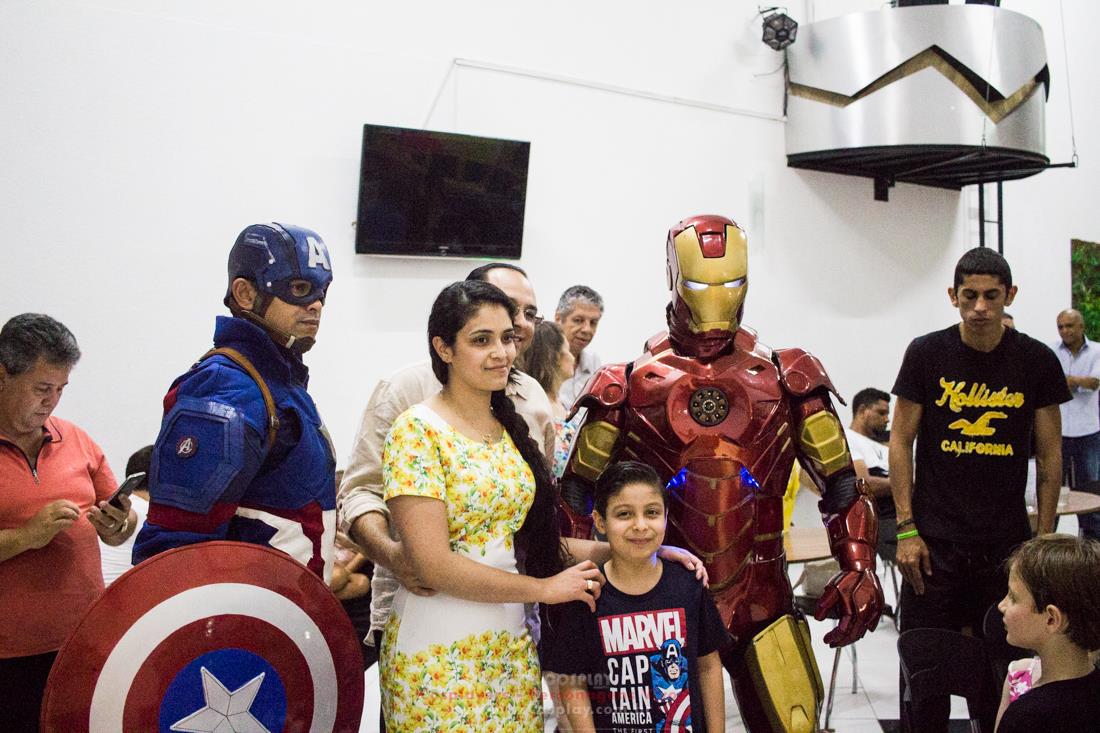 Personagem vivo Homem de ferro