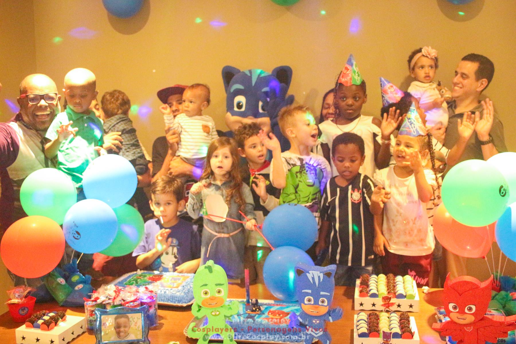 Personagens vivos Pjmask para festas