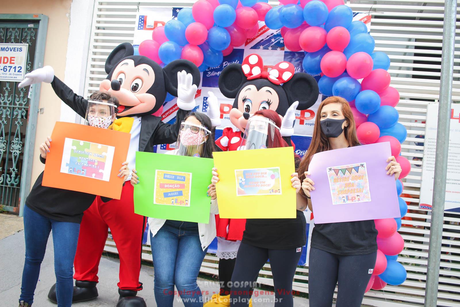 Mickey e Minnie Personagens Vivos Para Festas e Eventos.