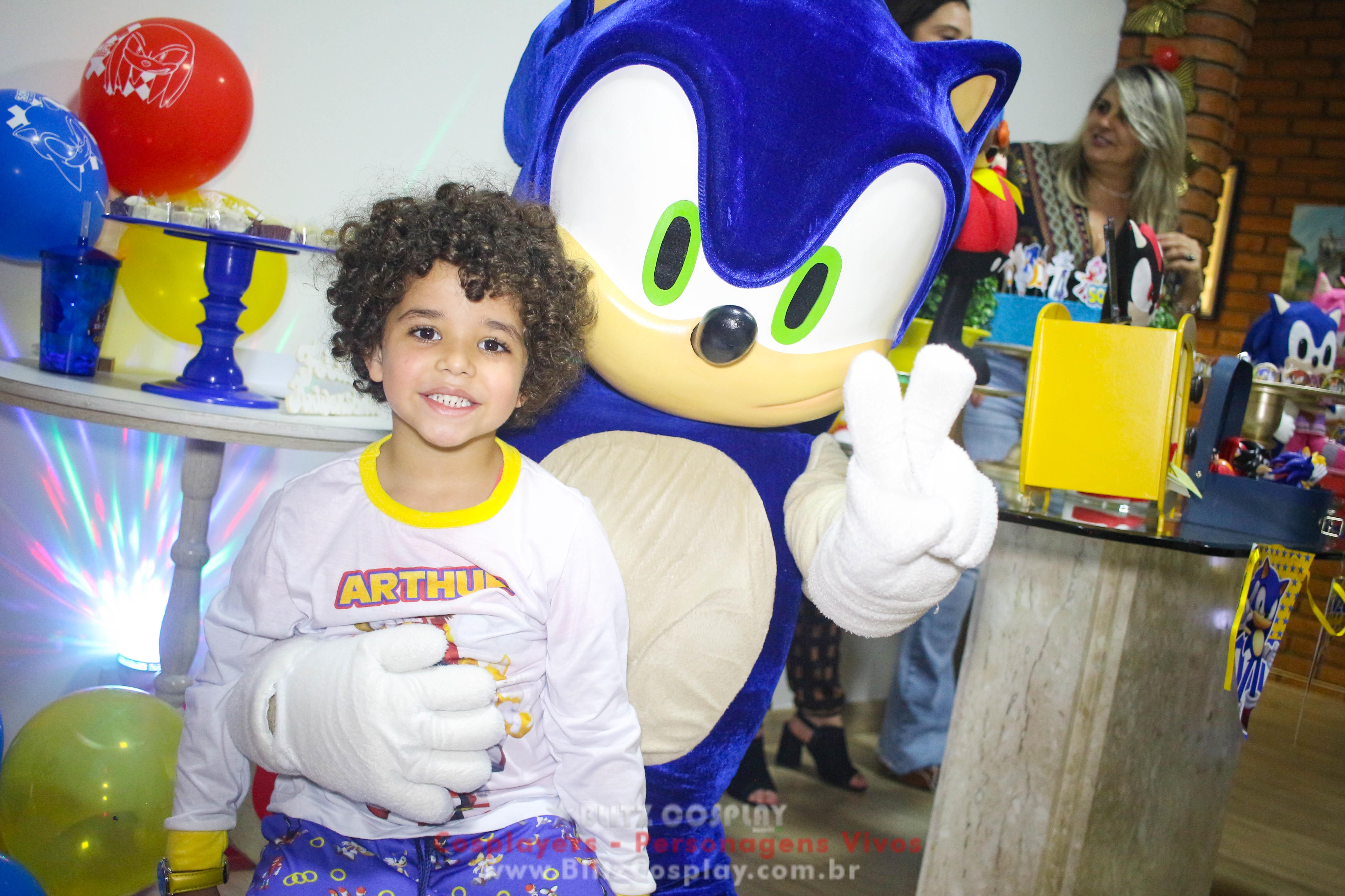 Sonic Personagem Vivo Para Festas e Eventos.