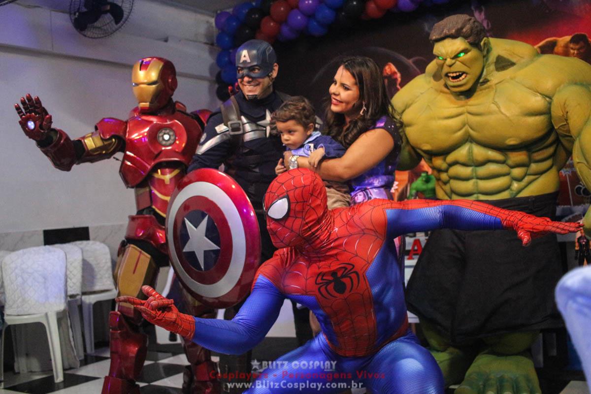 Os Vingadores Personagens Vivos Para Festas.