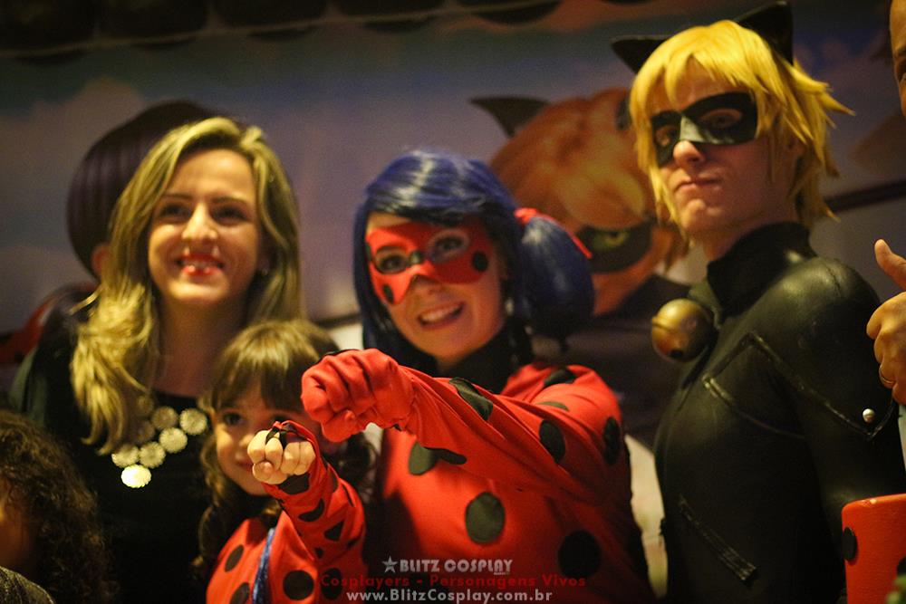 Personagens vivos Lady Bug para festas