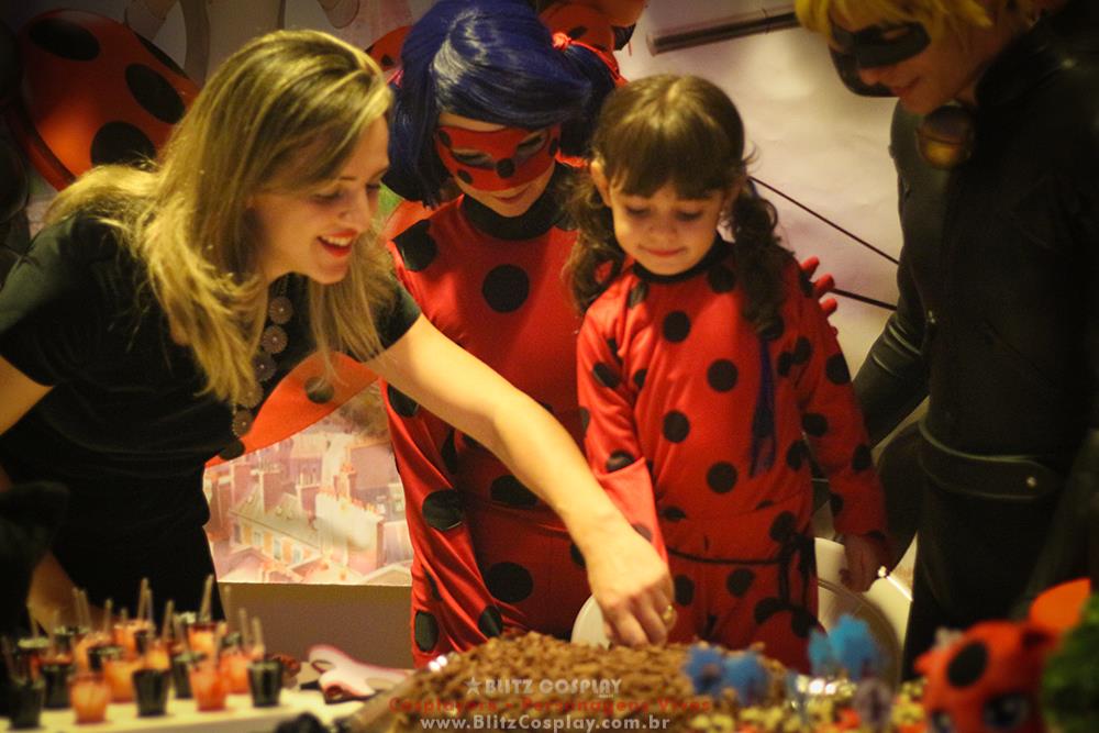Personagens vivos Lady Bug para festas