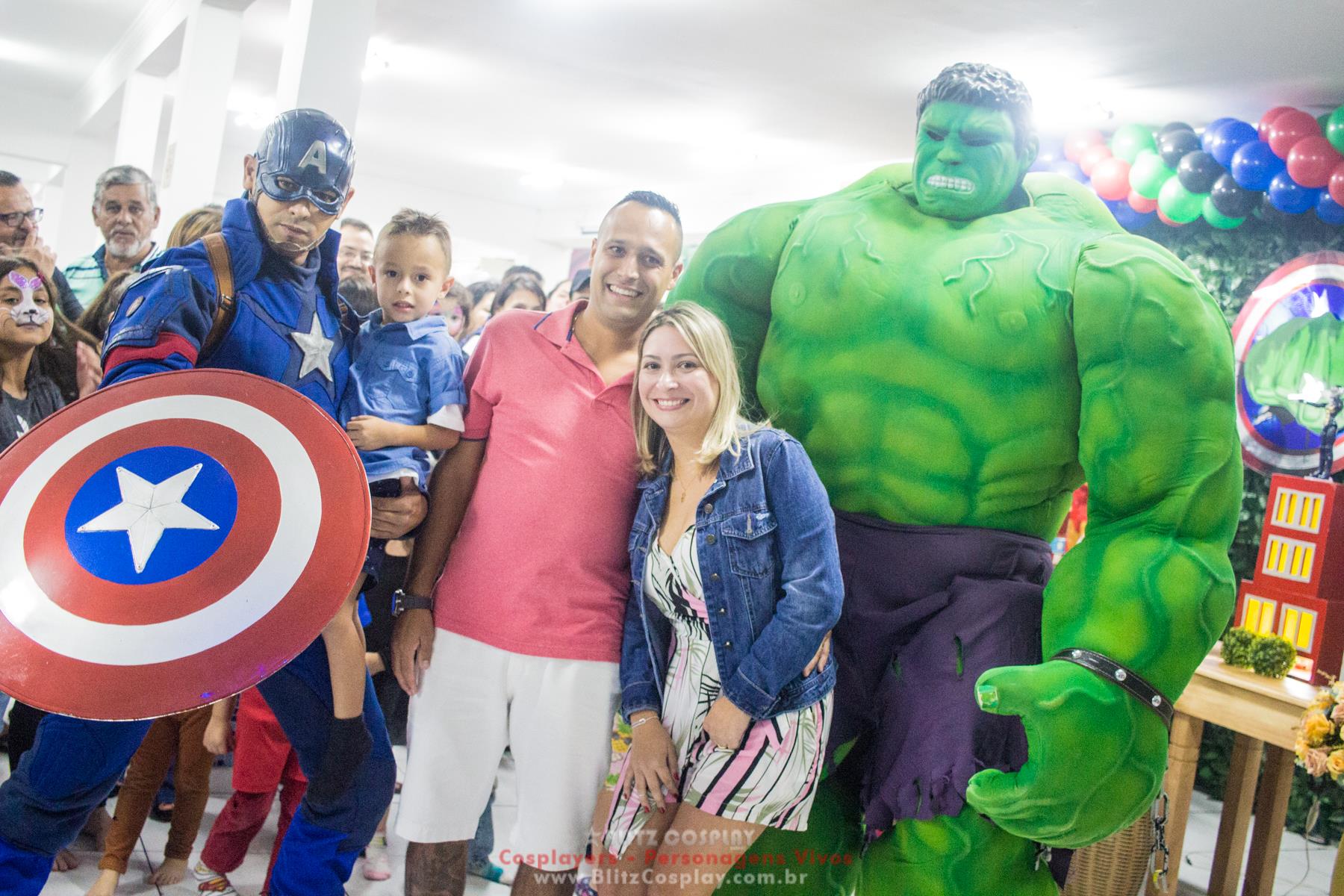 Personagem vivo Hulk para festa e eventos