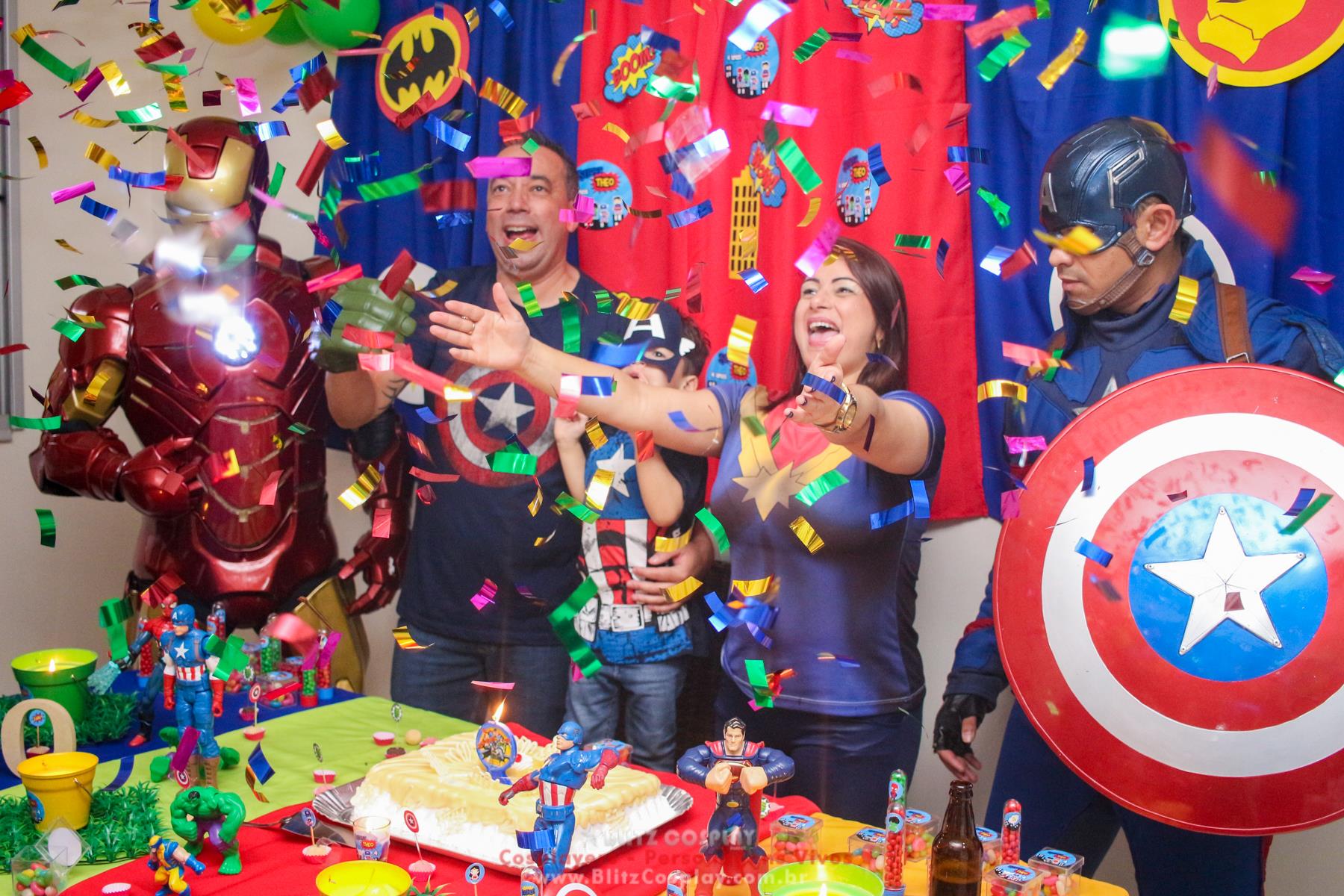 Capitão America Personagem vivo para festas