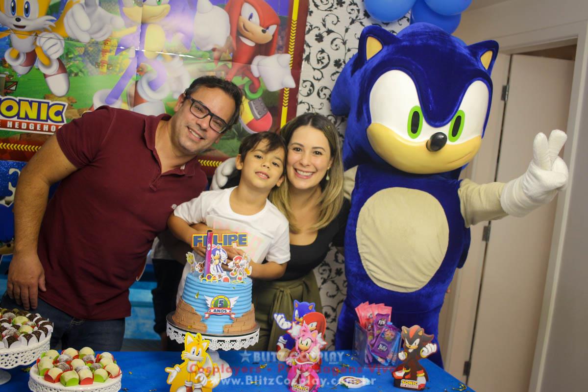 Sonic Personagem Vivo Para Festas e Eventos.