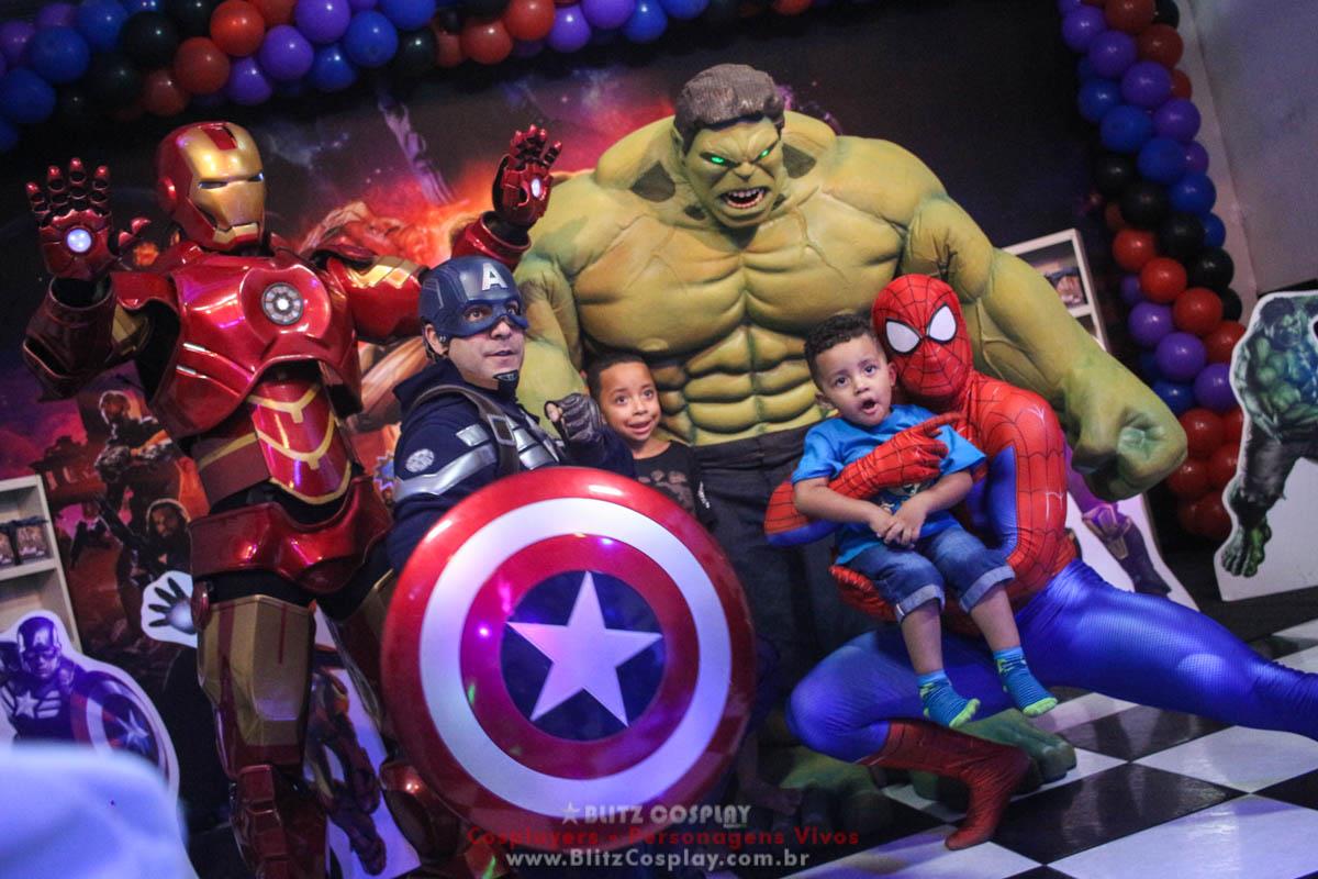 Os Vingadores Personagens Vivos Para Festas.