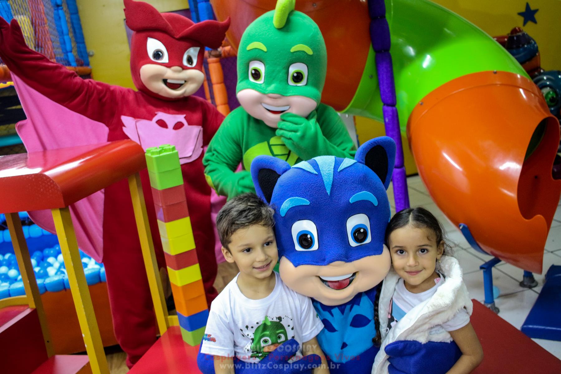 PJMasks Personagens Vivos Para Festas.