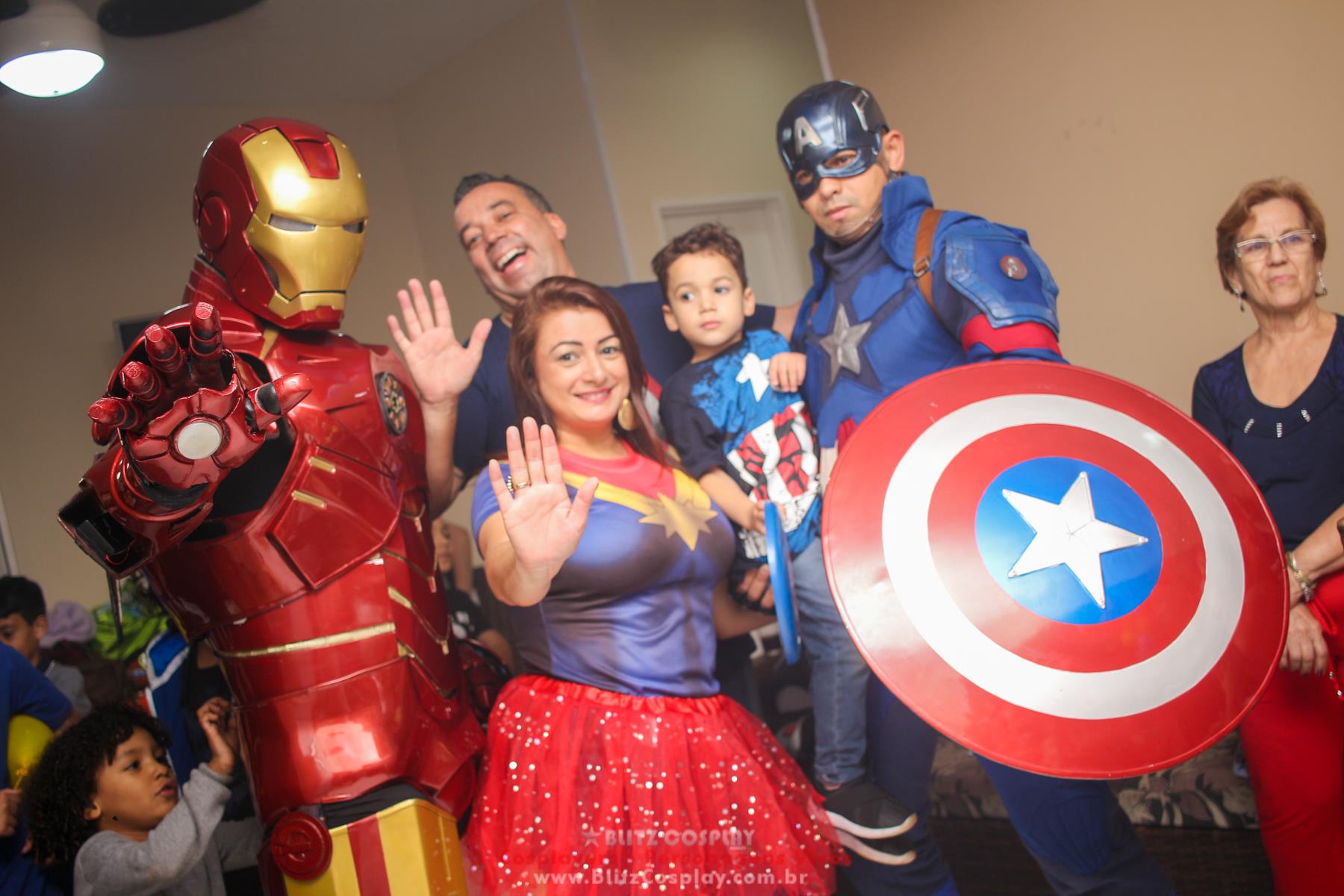 Capitão America Personagem vivo para festas