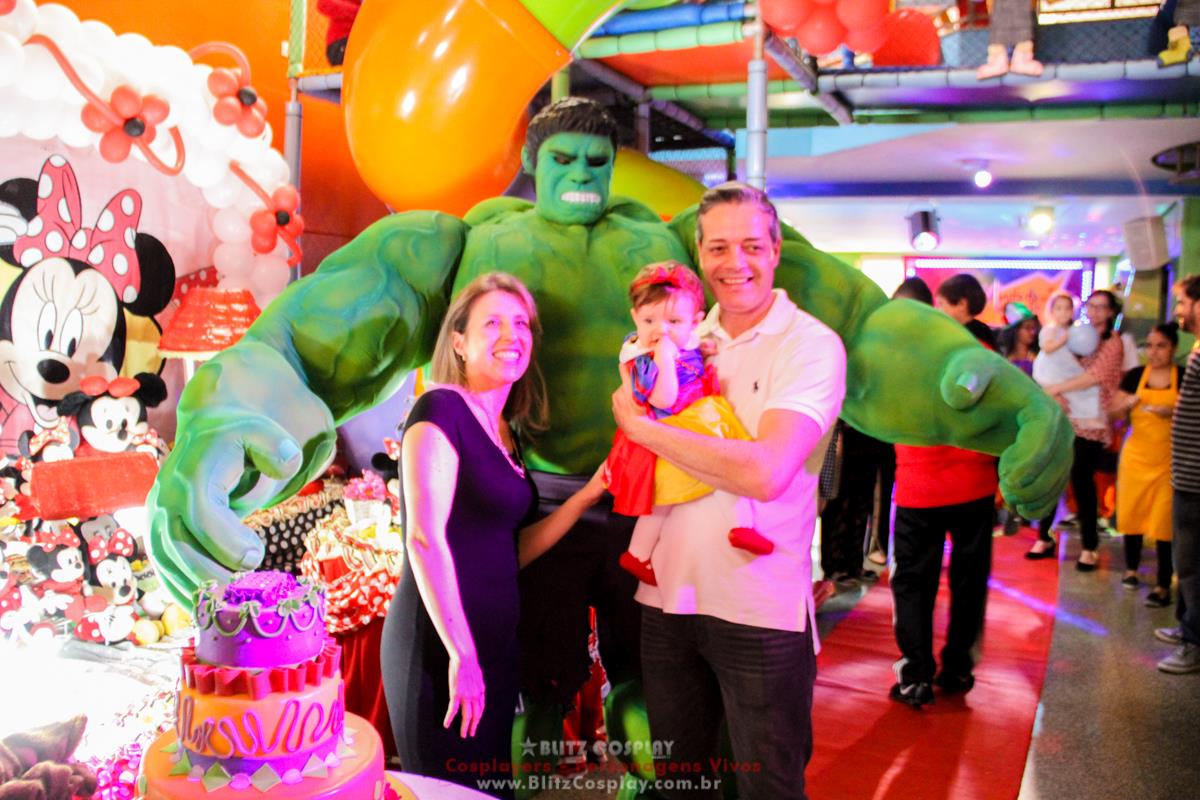 Personagem vivo Hulk para festas e eventos