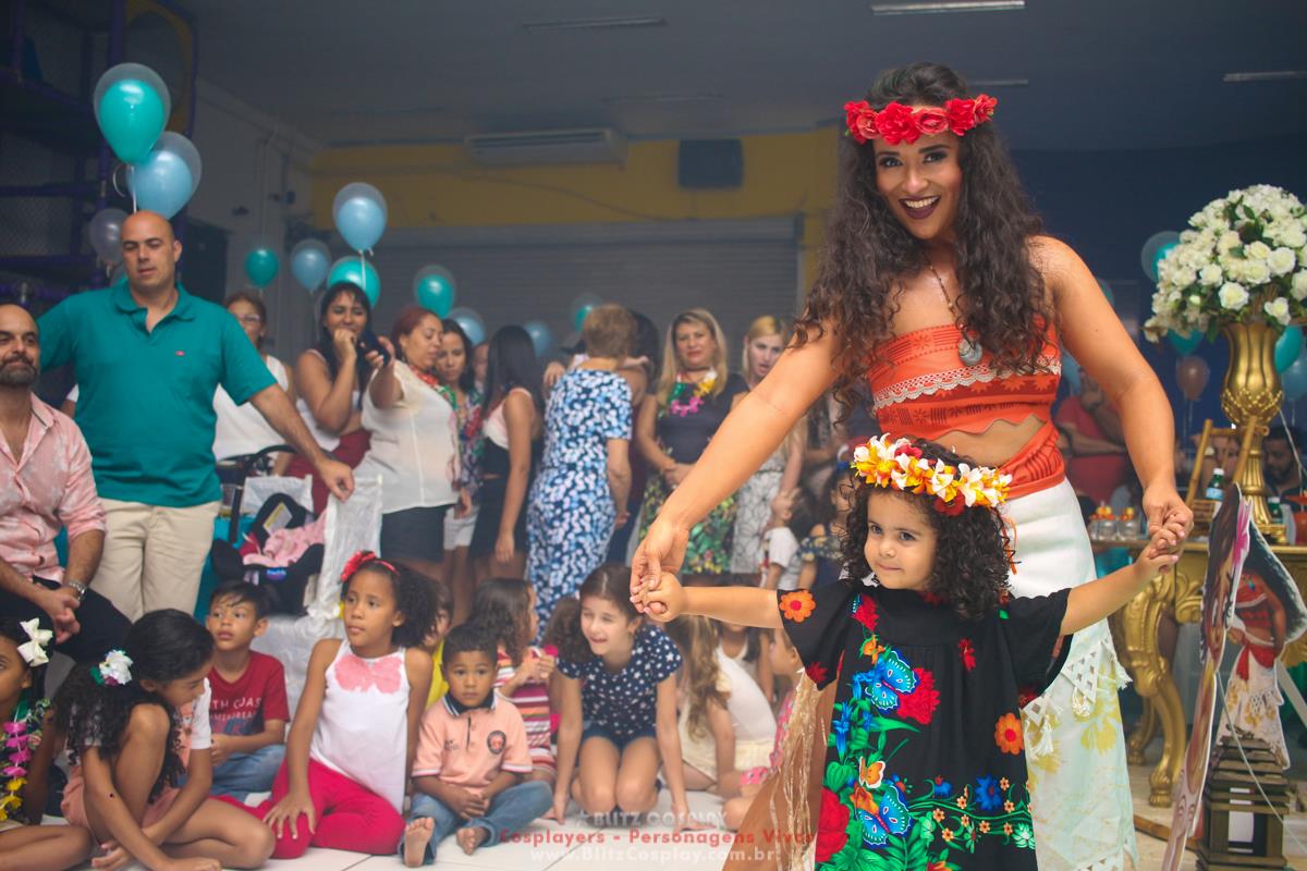 Moana personagem vivo para aniversários