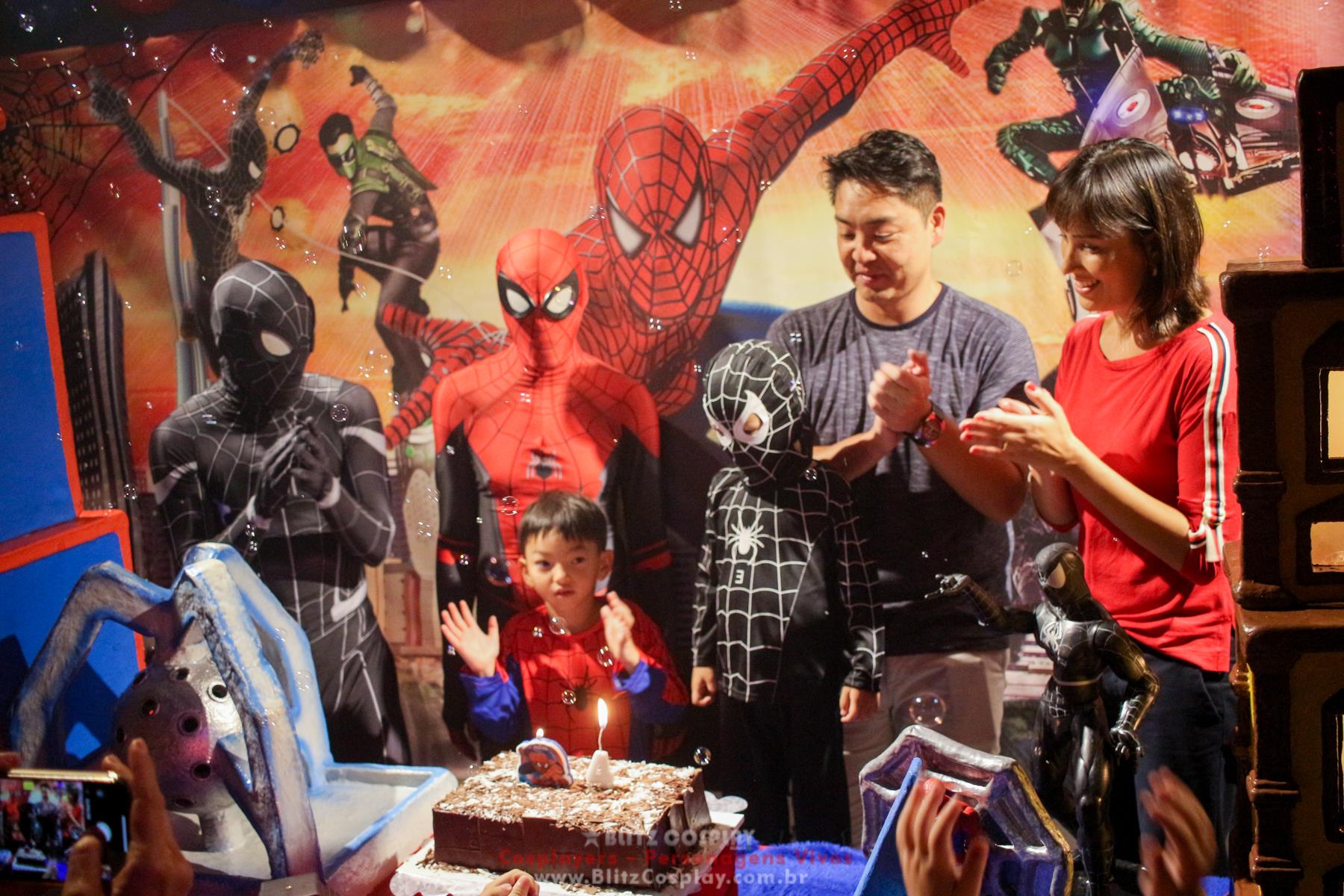 Homem Aranha personagem vivo festa