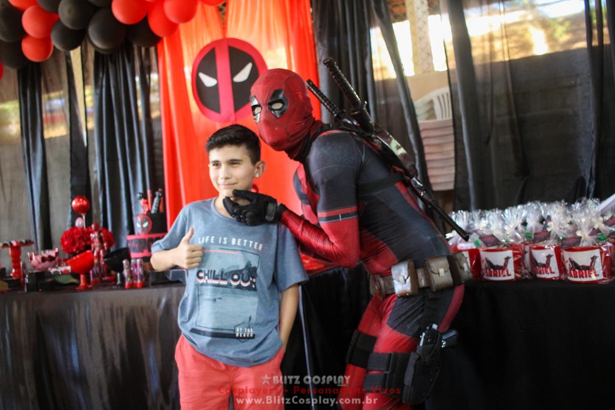 Deadpool Personagem Vivo Para Festas.