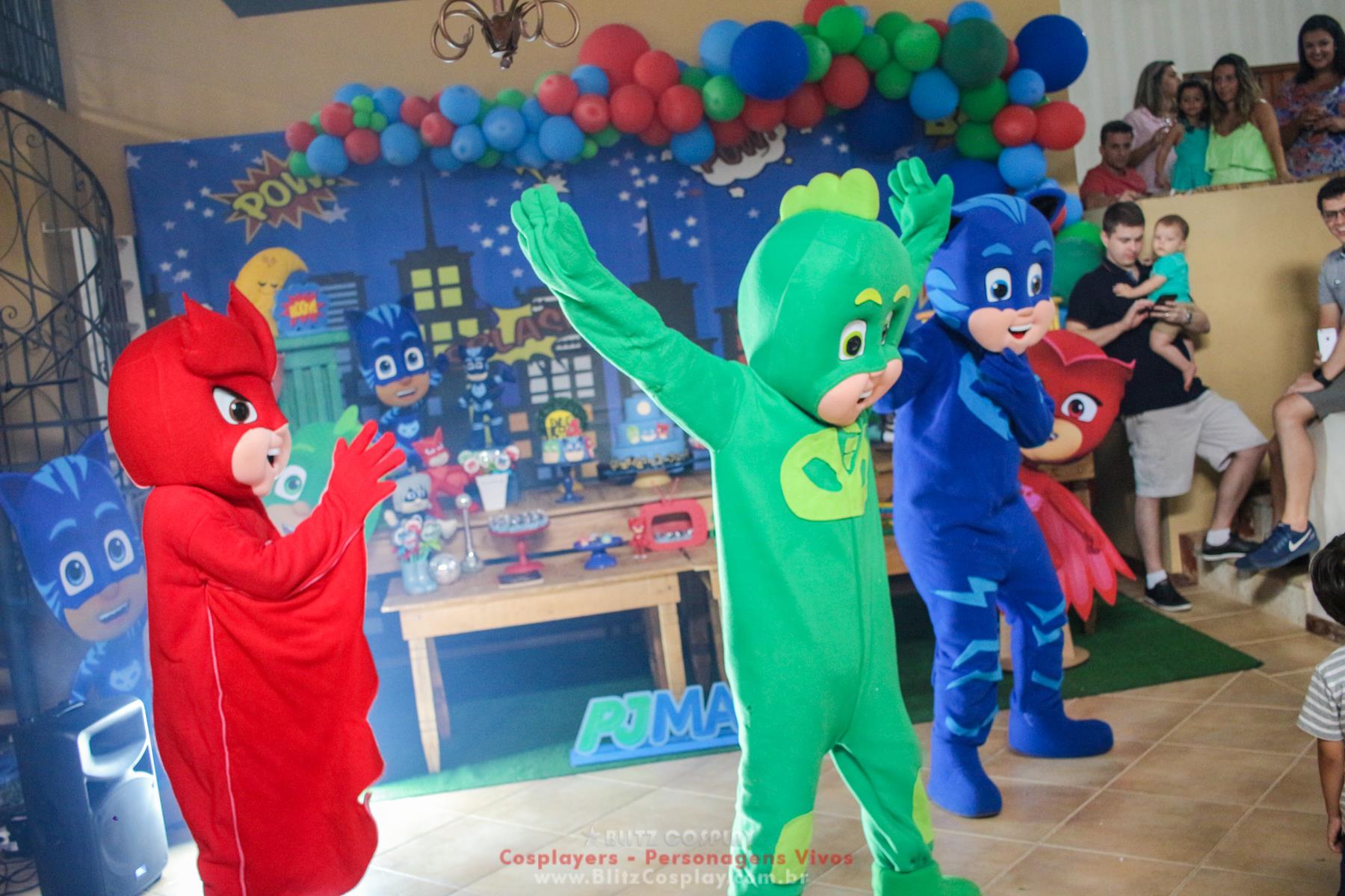 PJmask personagens vivos para eventos e festas