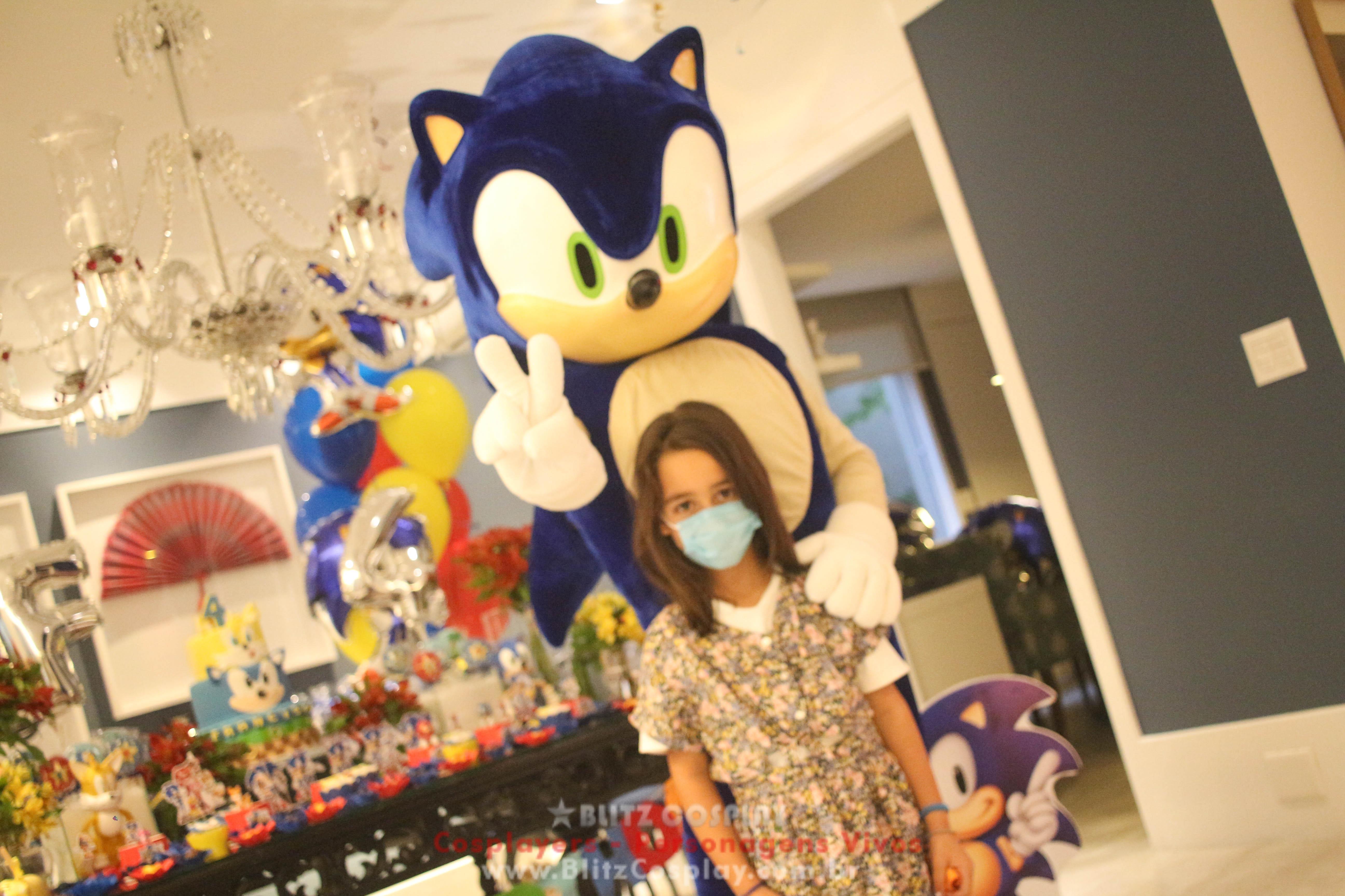 Sonic Personagem Vivo Para Festas e Eventos.